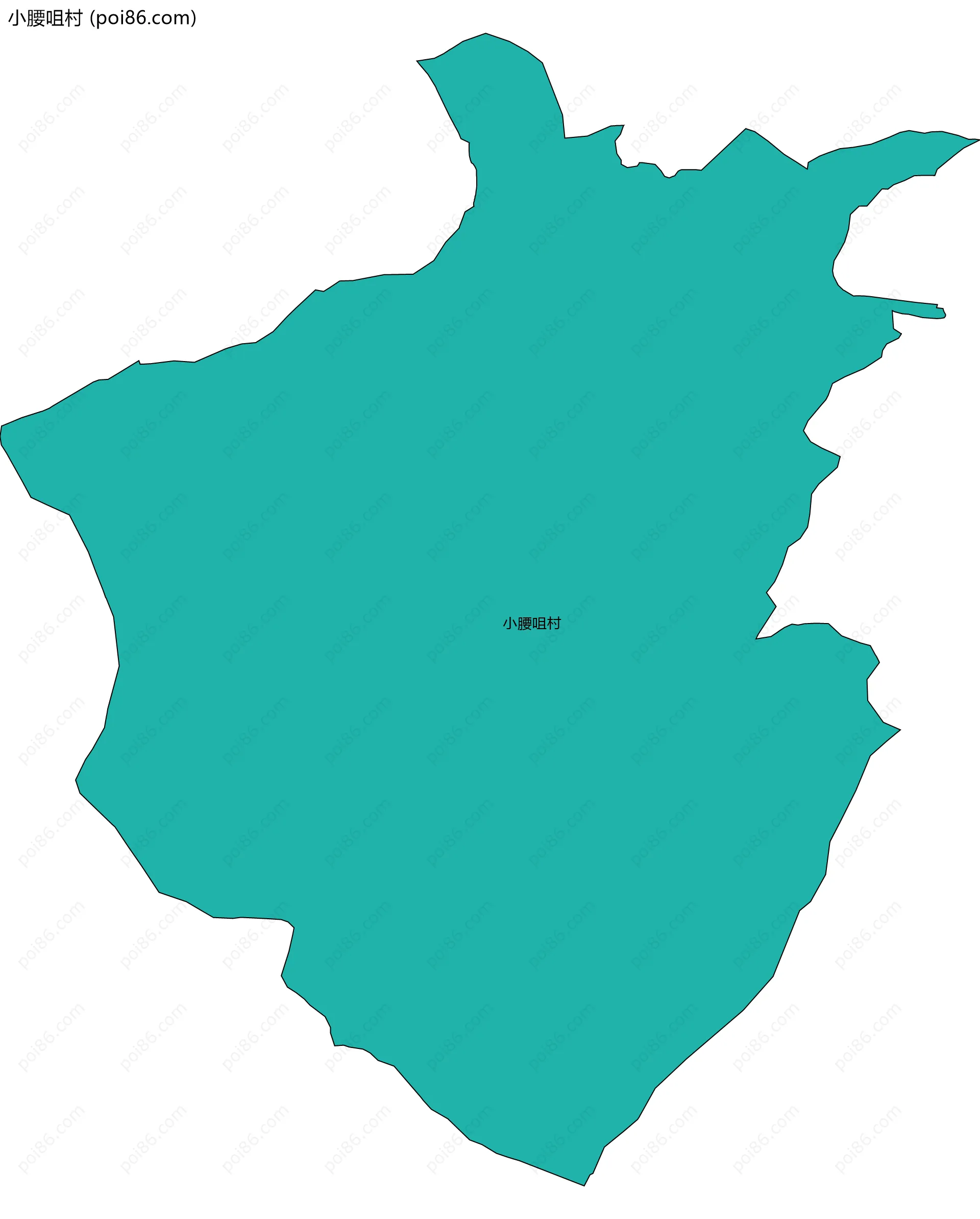 小腰咀村边界地图