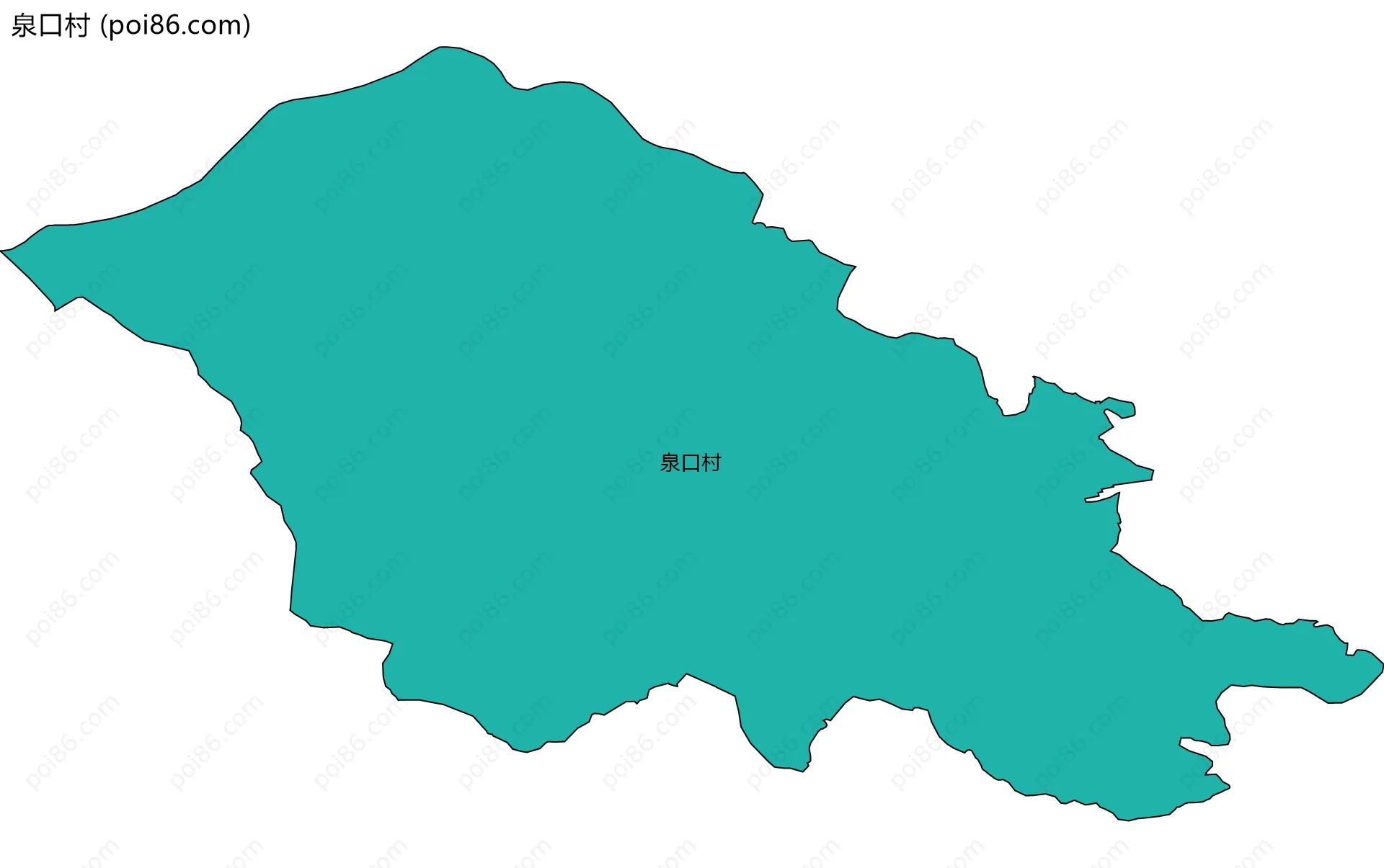 泉口村边界地图