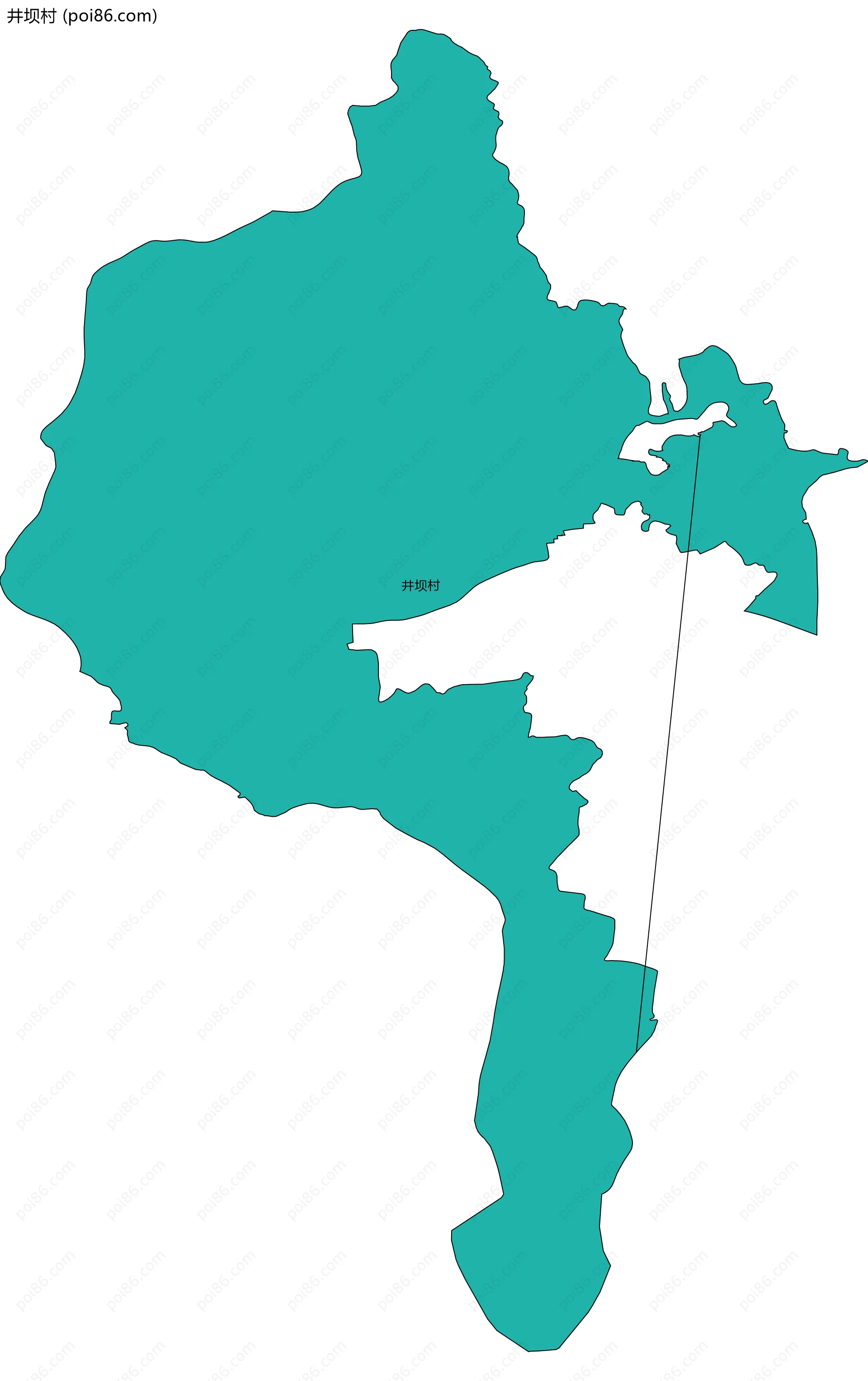 井坝村边界地图