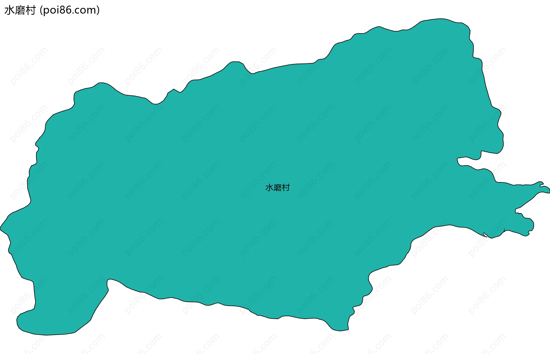 水磨村边界地图