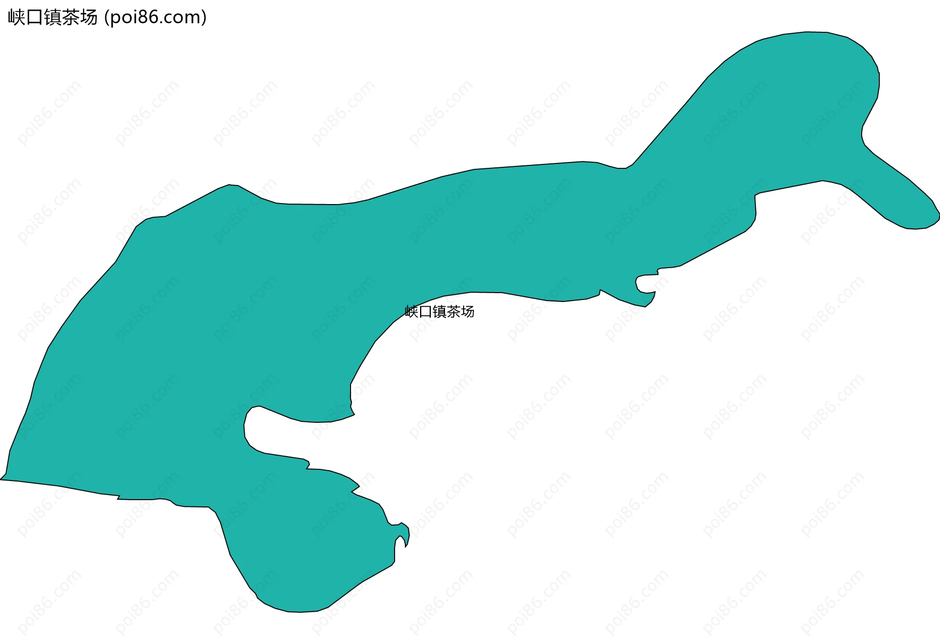 峡口镇茶场边界地图