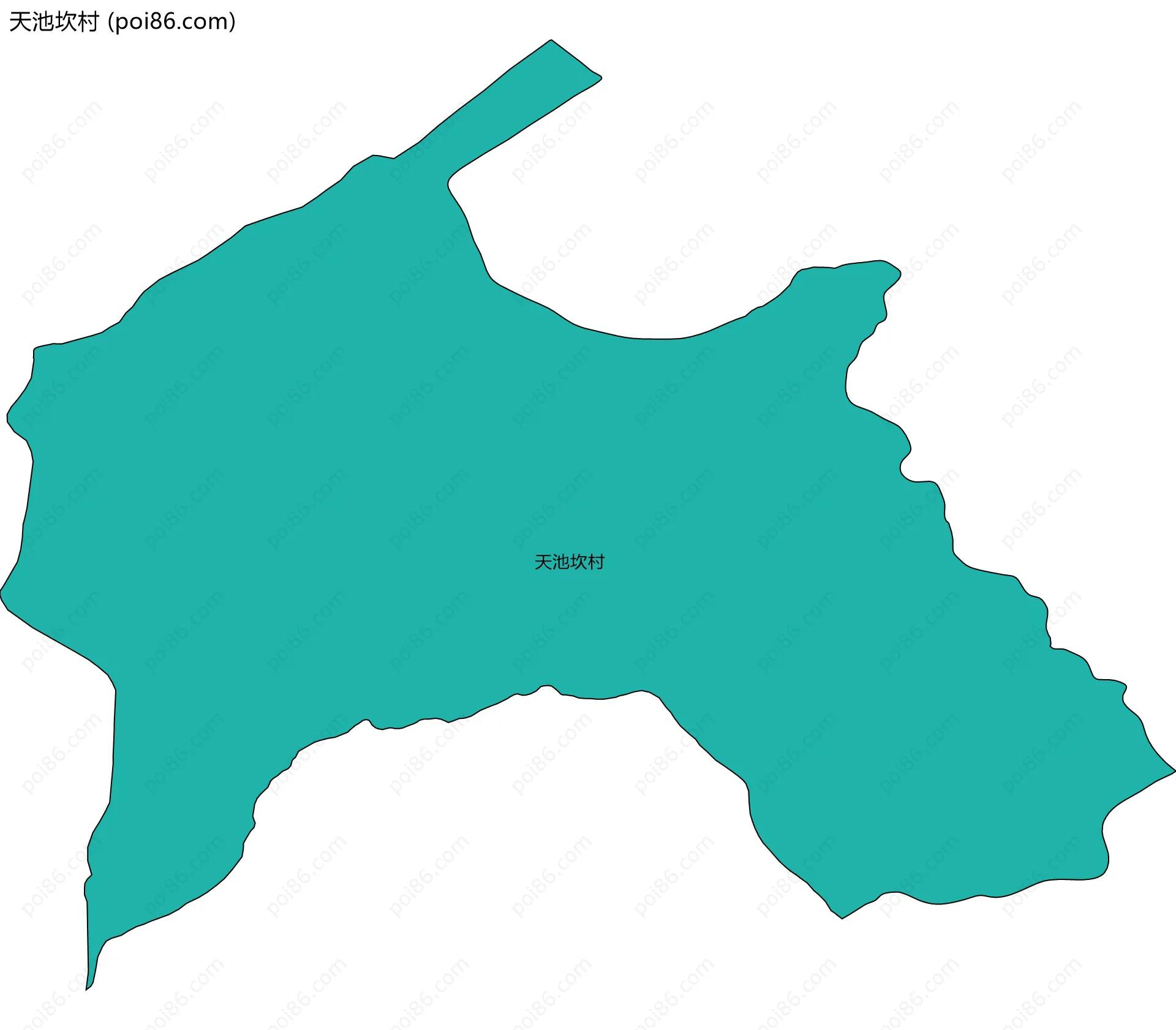 天池坎村边界地图