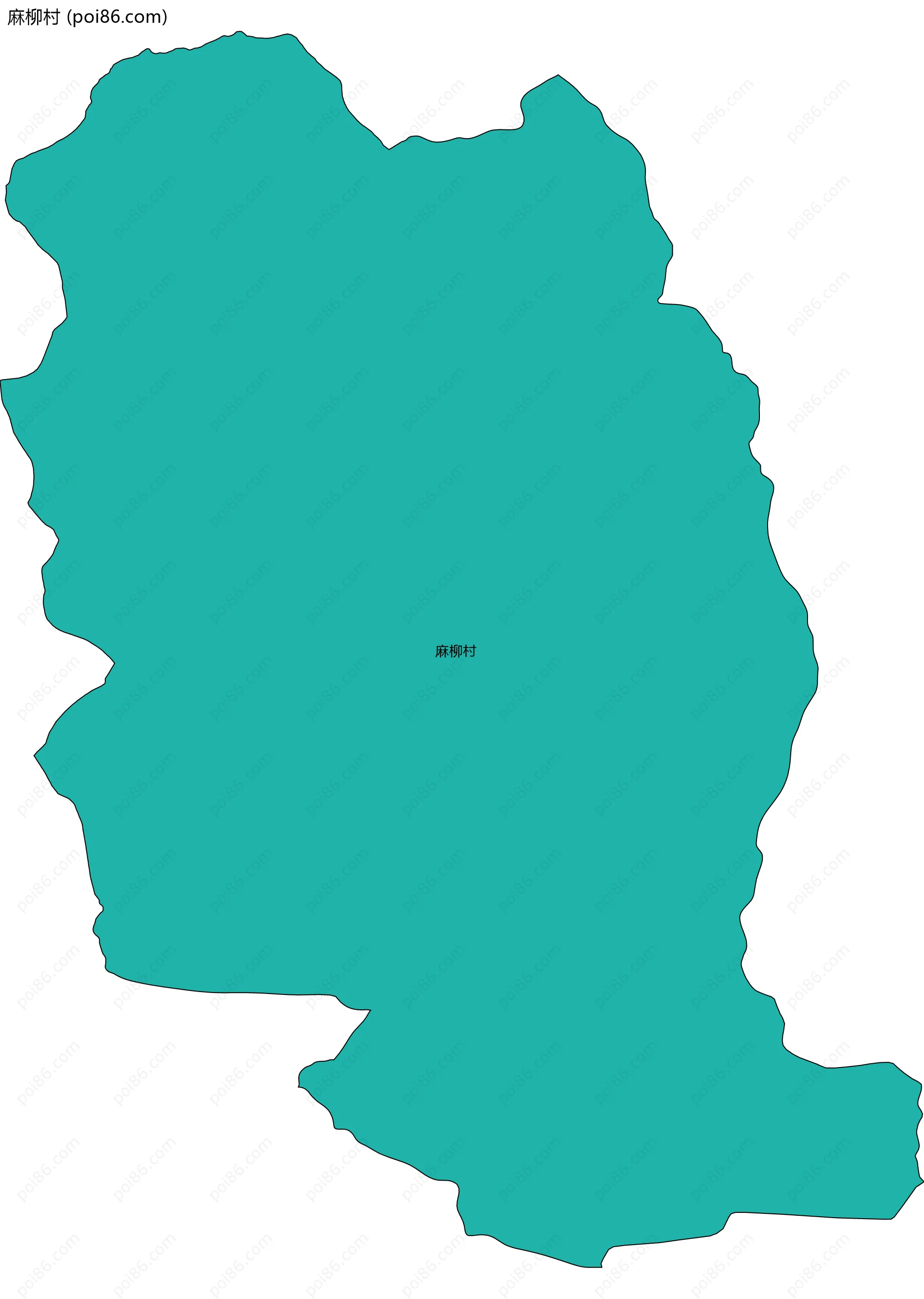 麻柳村边界地图