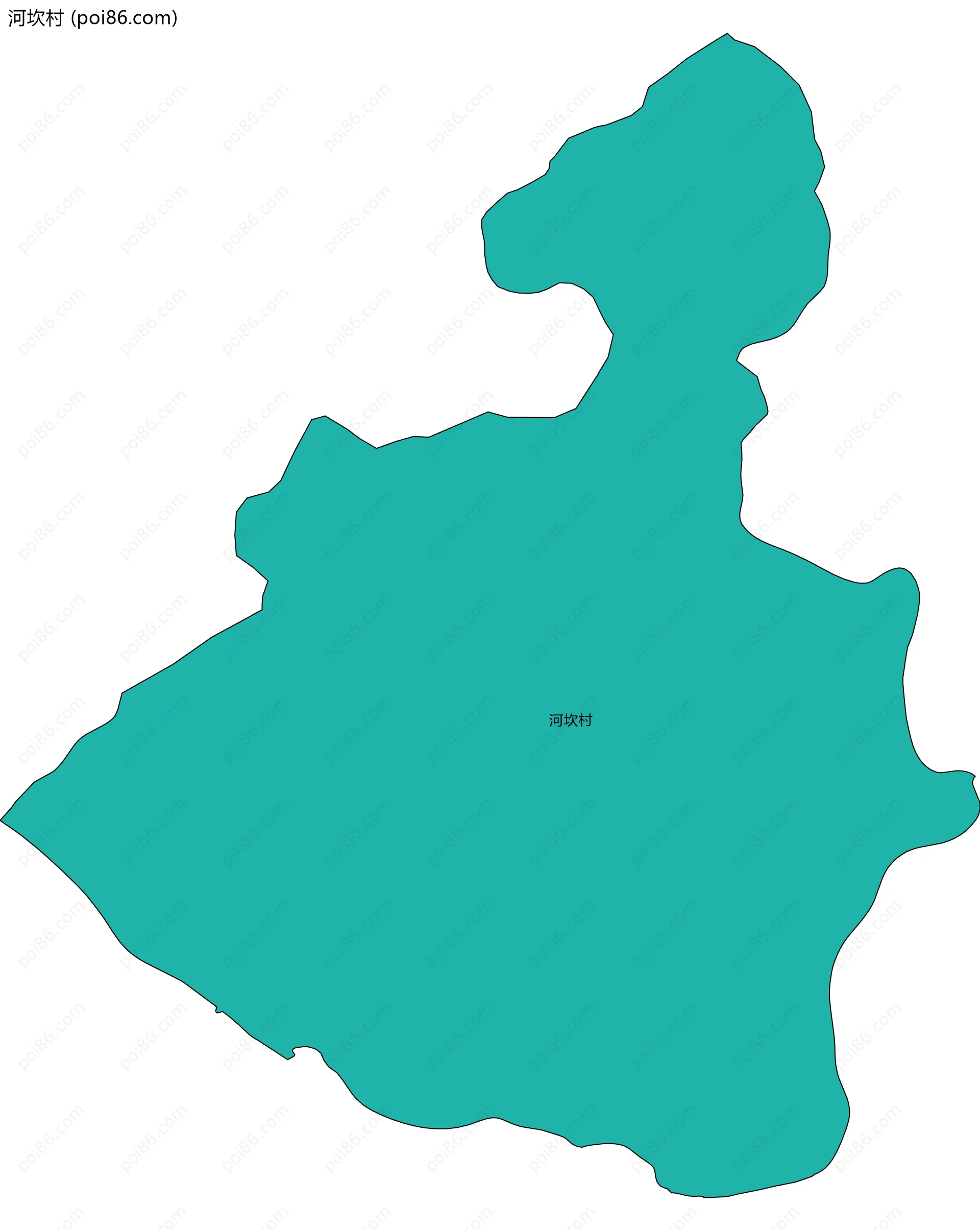 河坎村边界地图