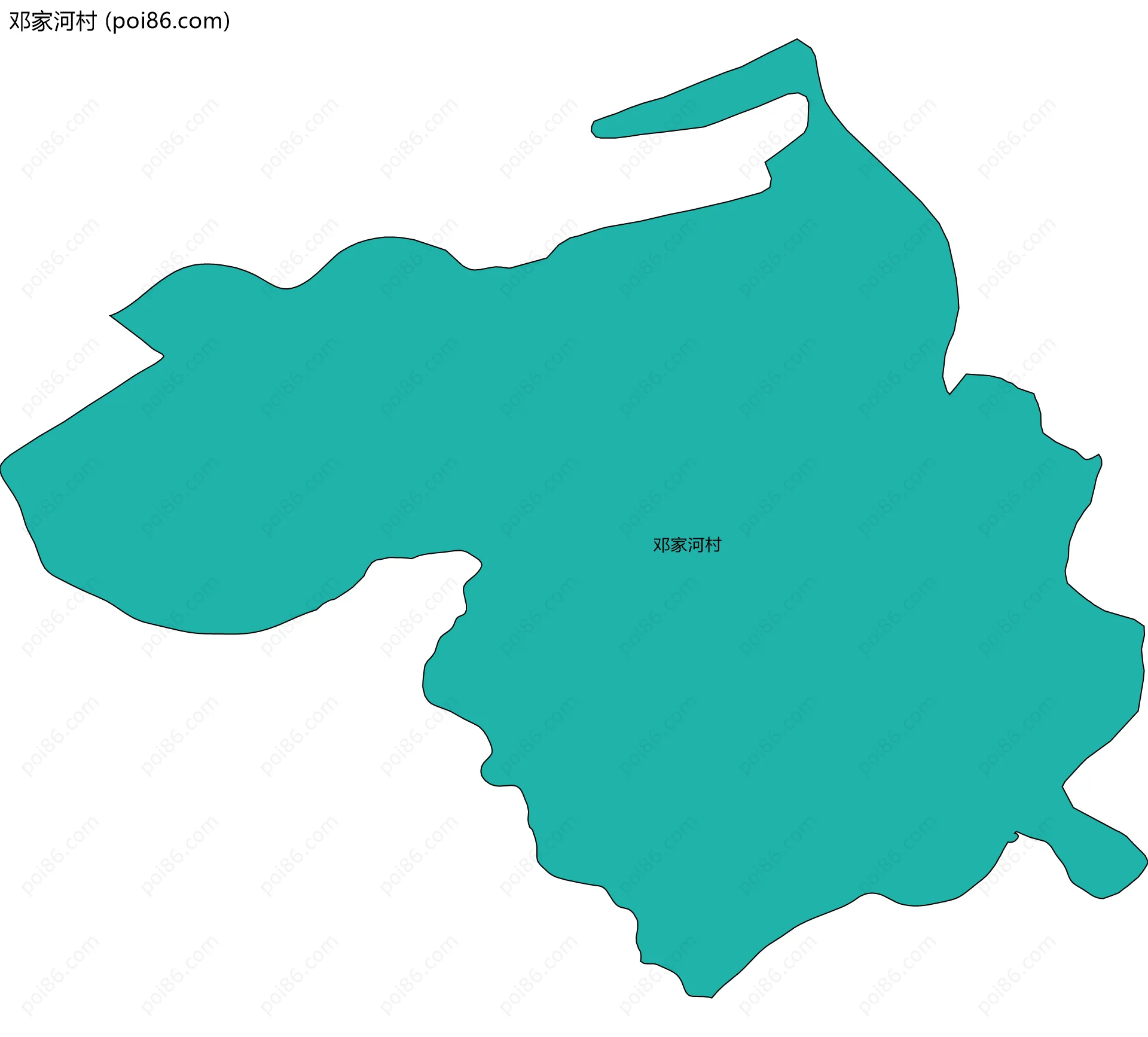 邓家河村边界地图