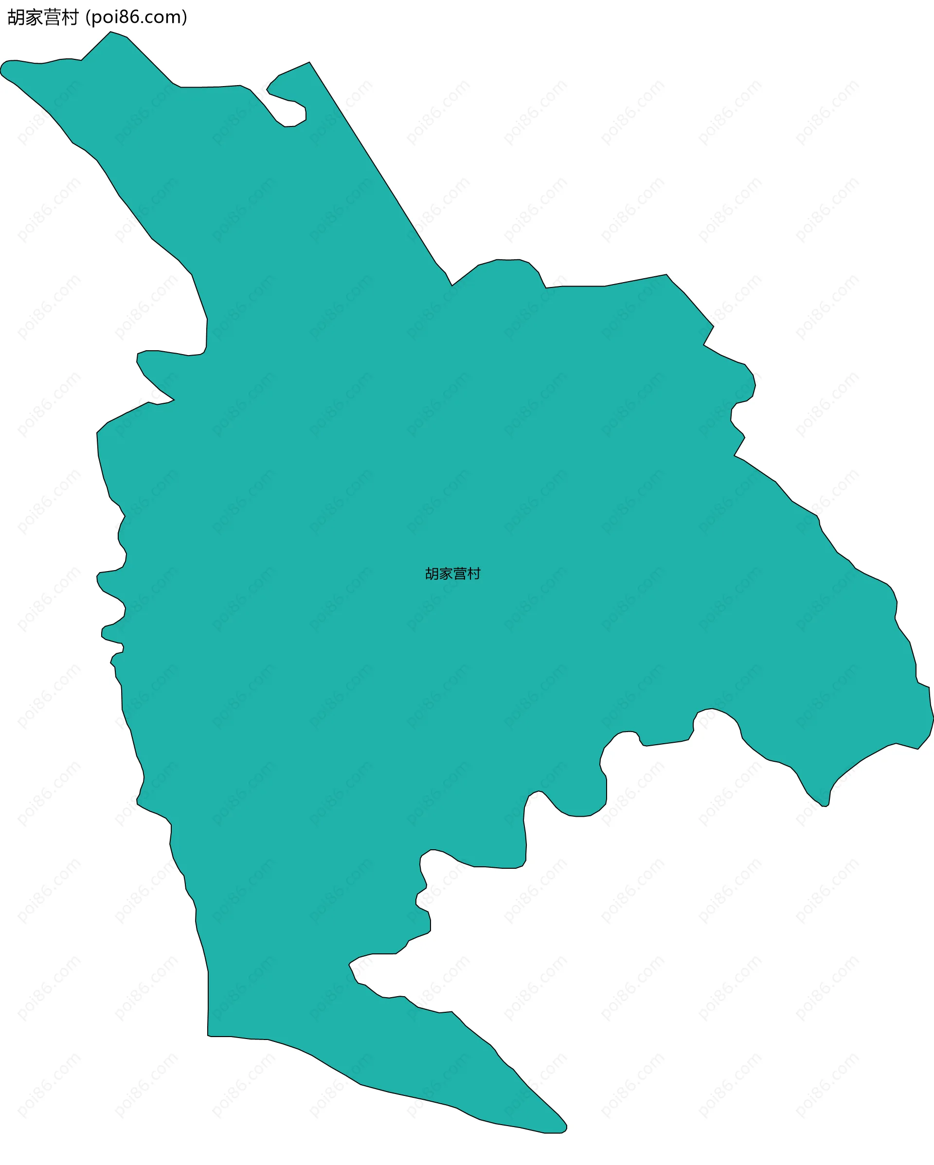 胡家营村边界地图