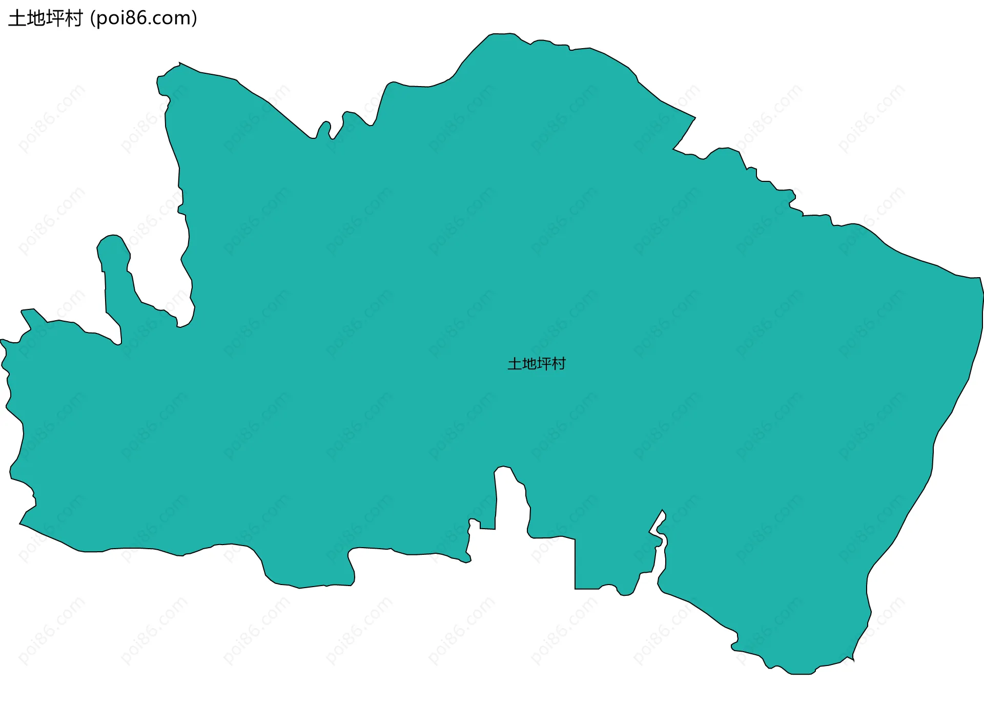 土地坪村边界地图