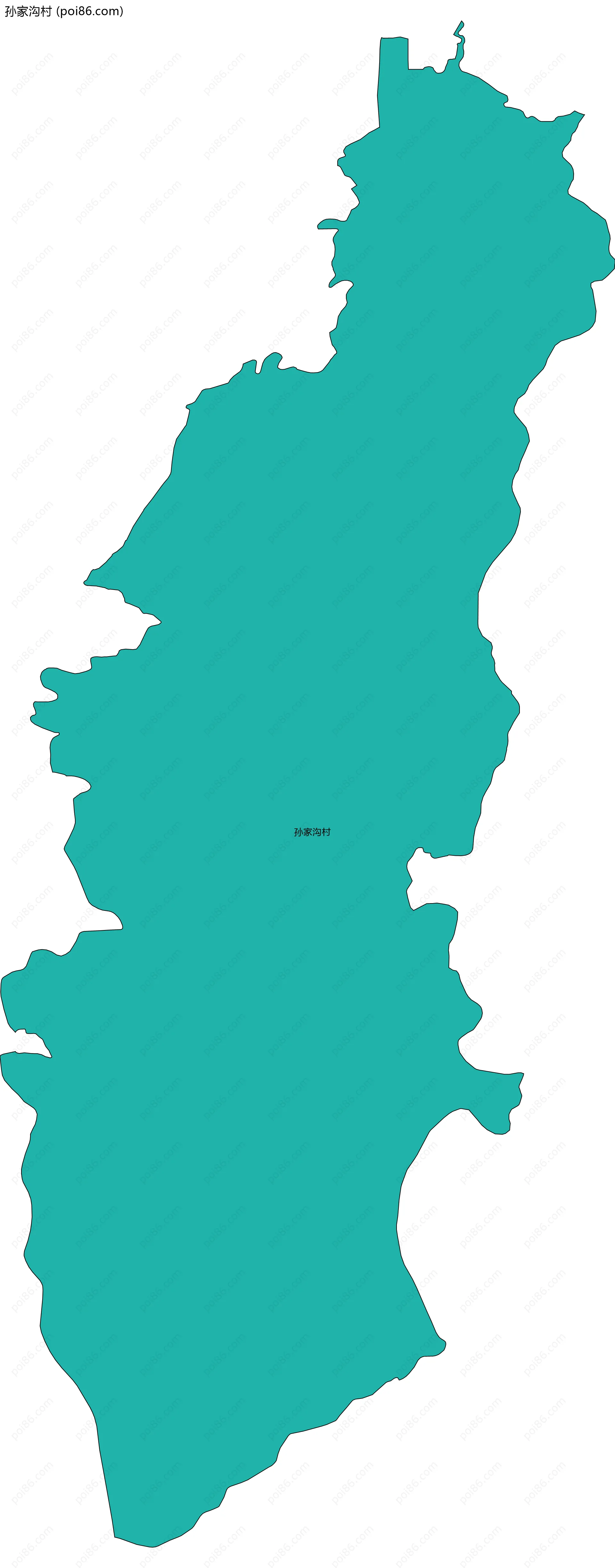 孙家沟村边界地图