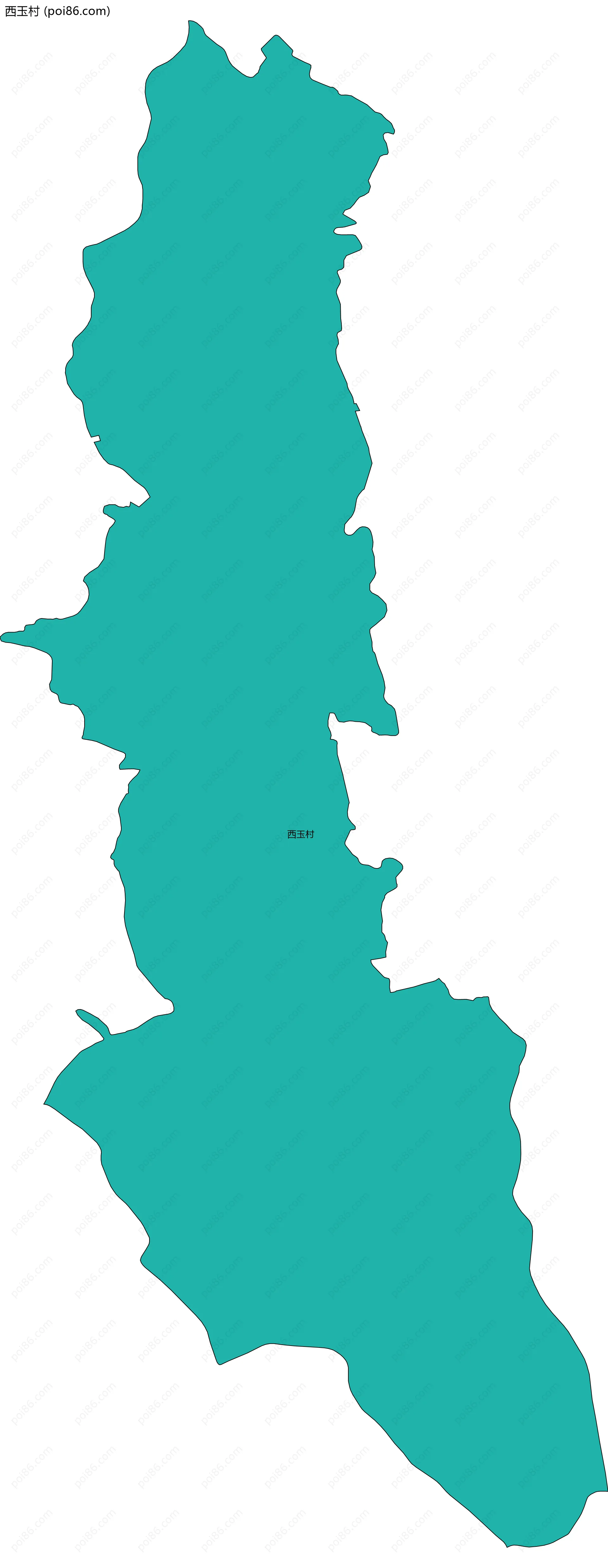 西玉村边界地图