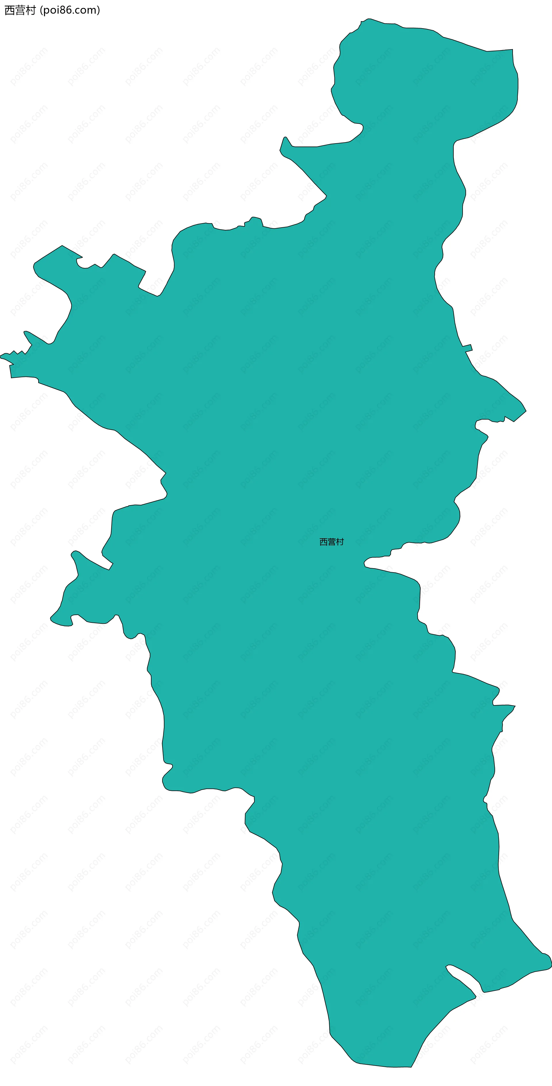 西营村边界地图