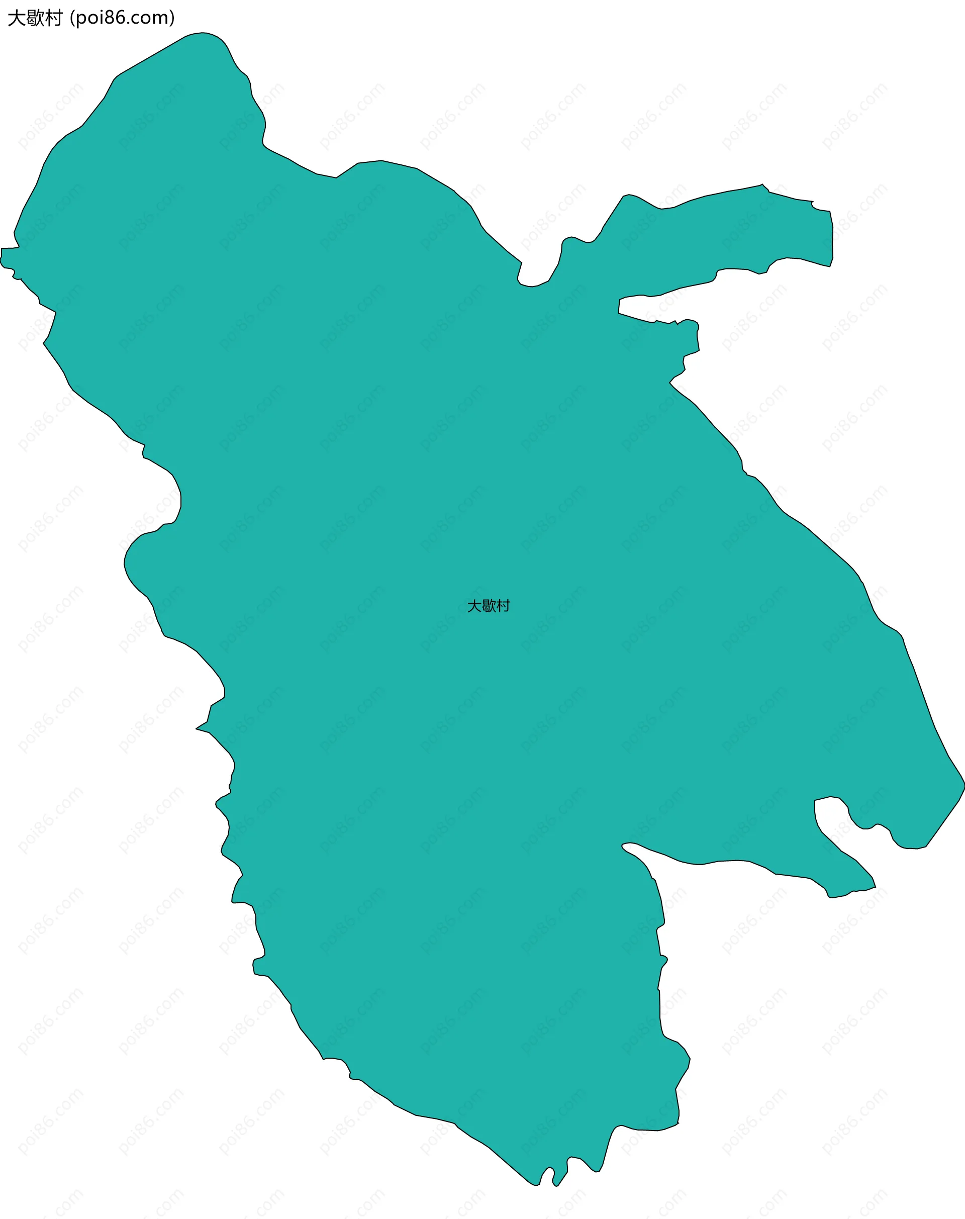 大歇村边界地图