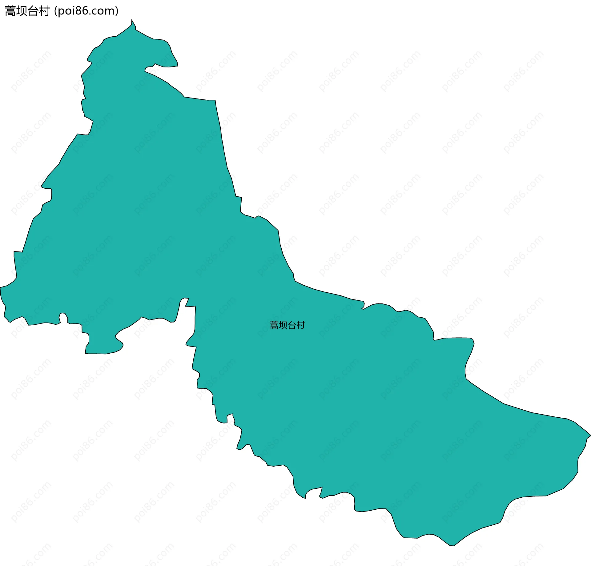 蒿坝台村边界地图