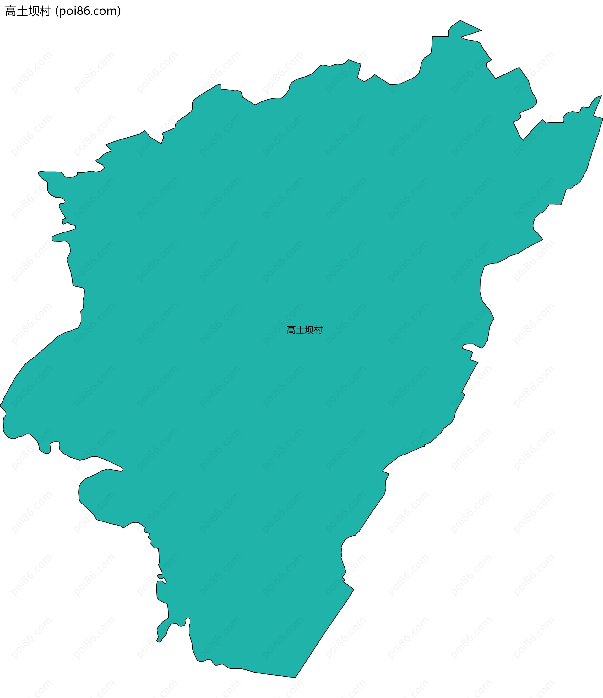 高土坝村边界地图