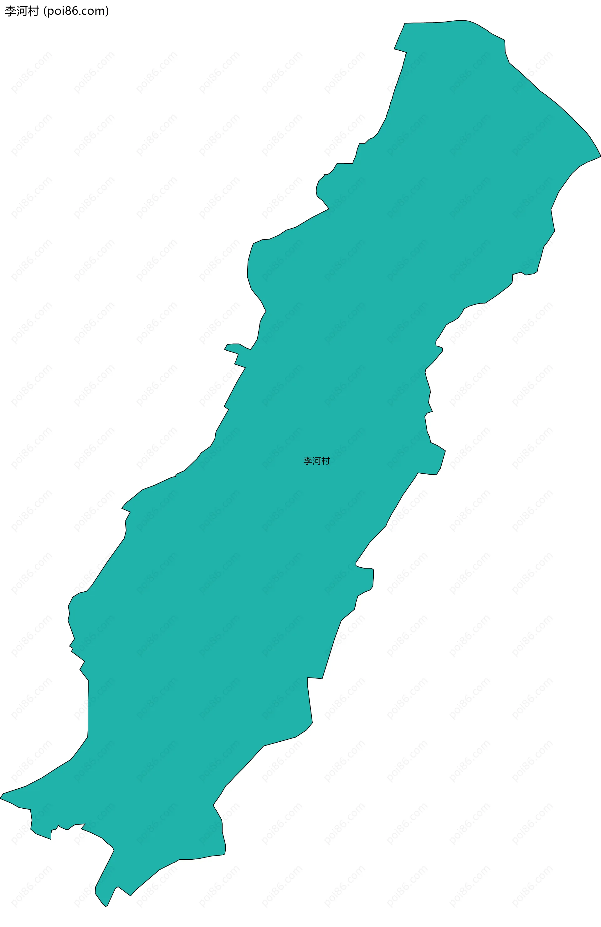 李河村边界地图