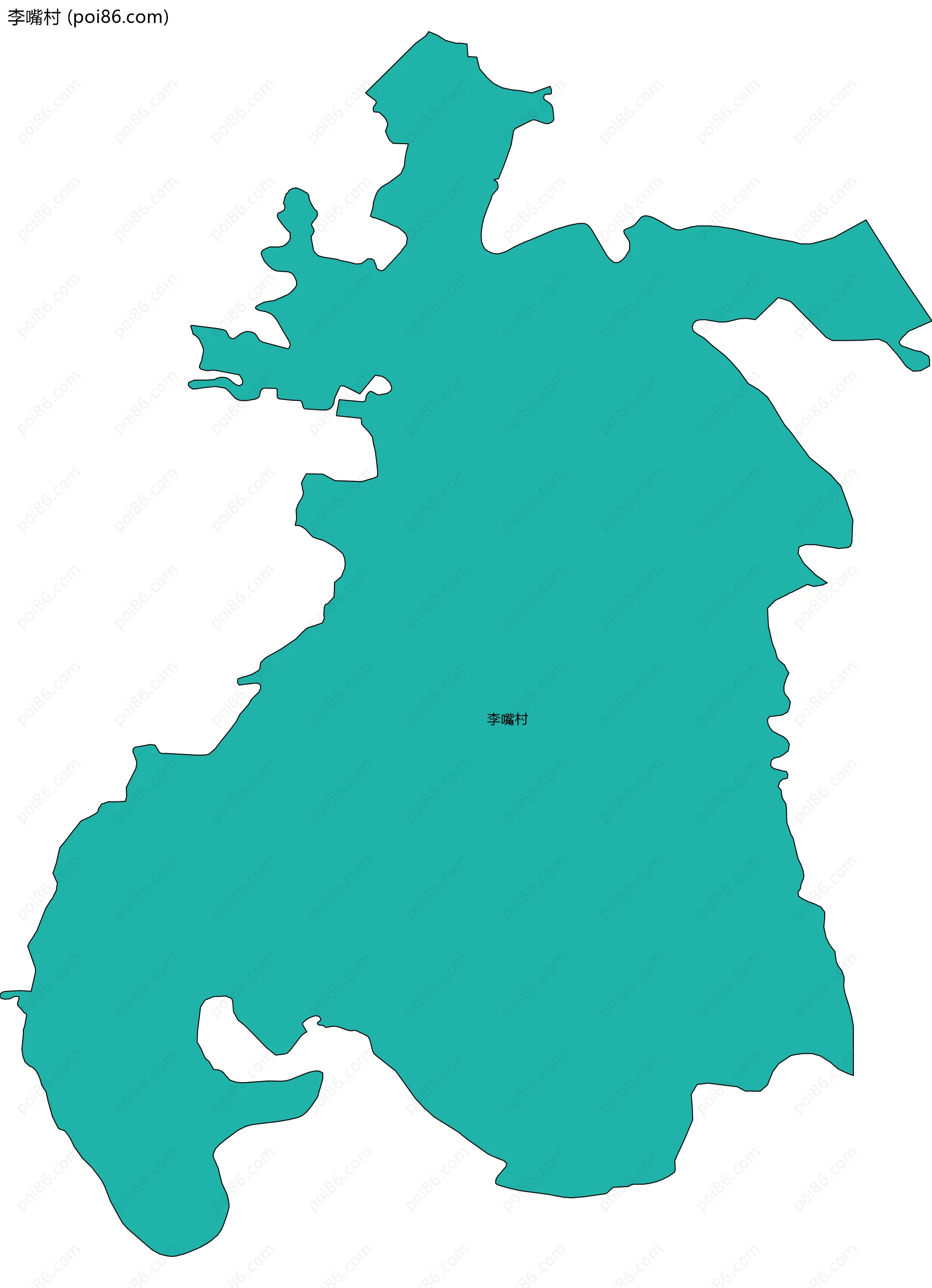 李嘴村边界地图
