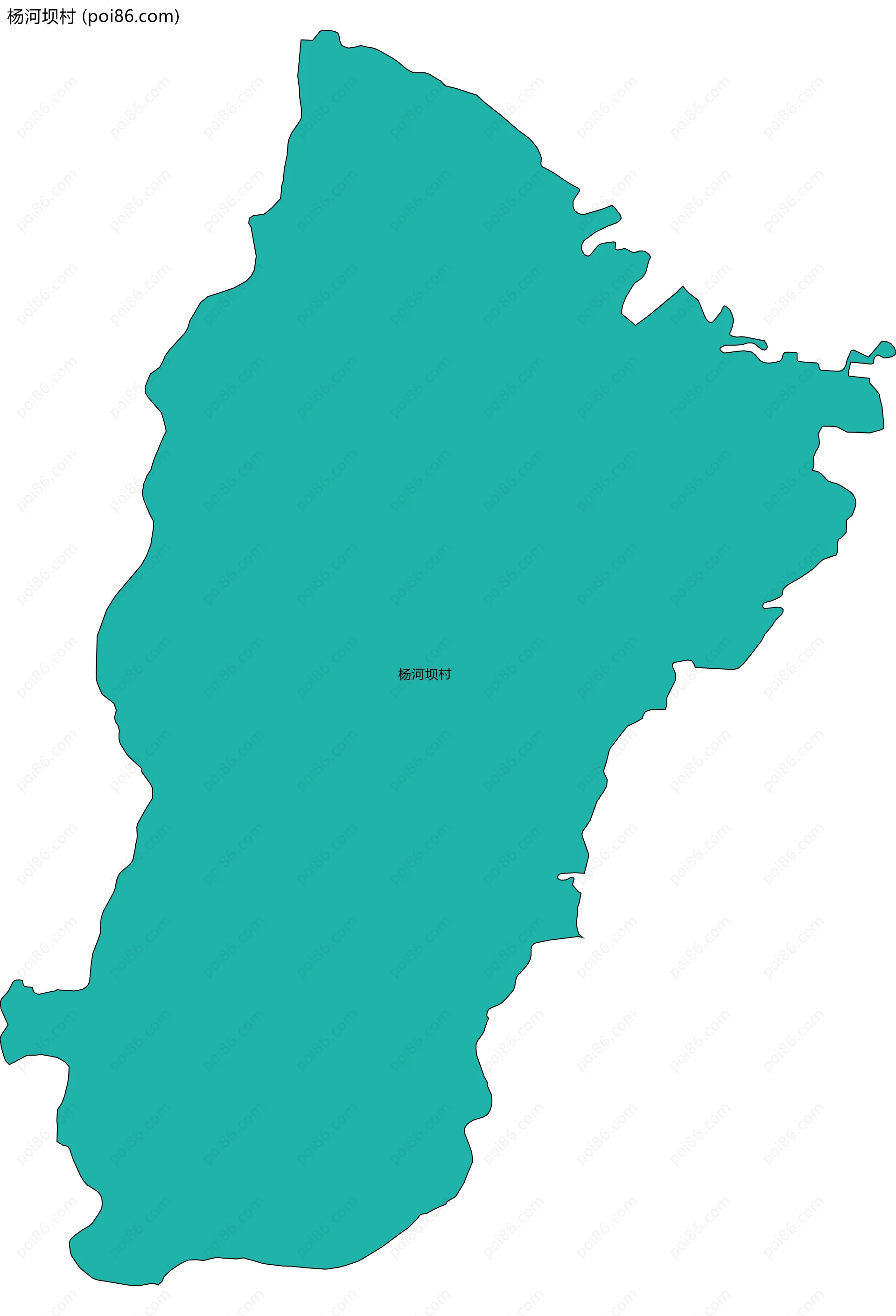 杨河坝村边界地图