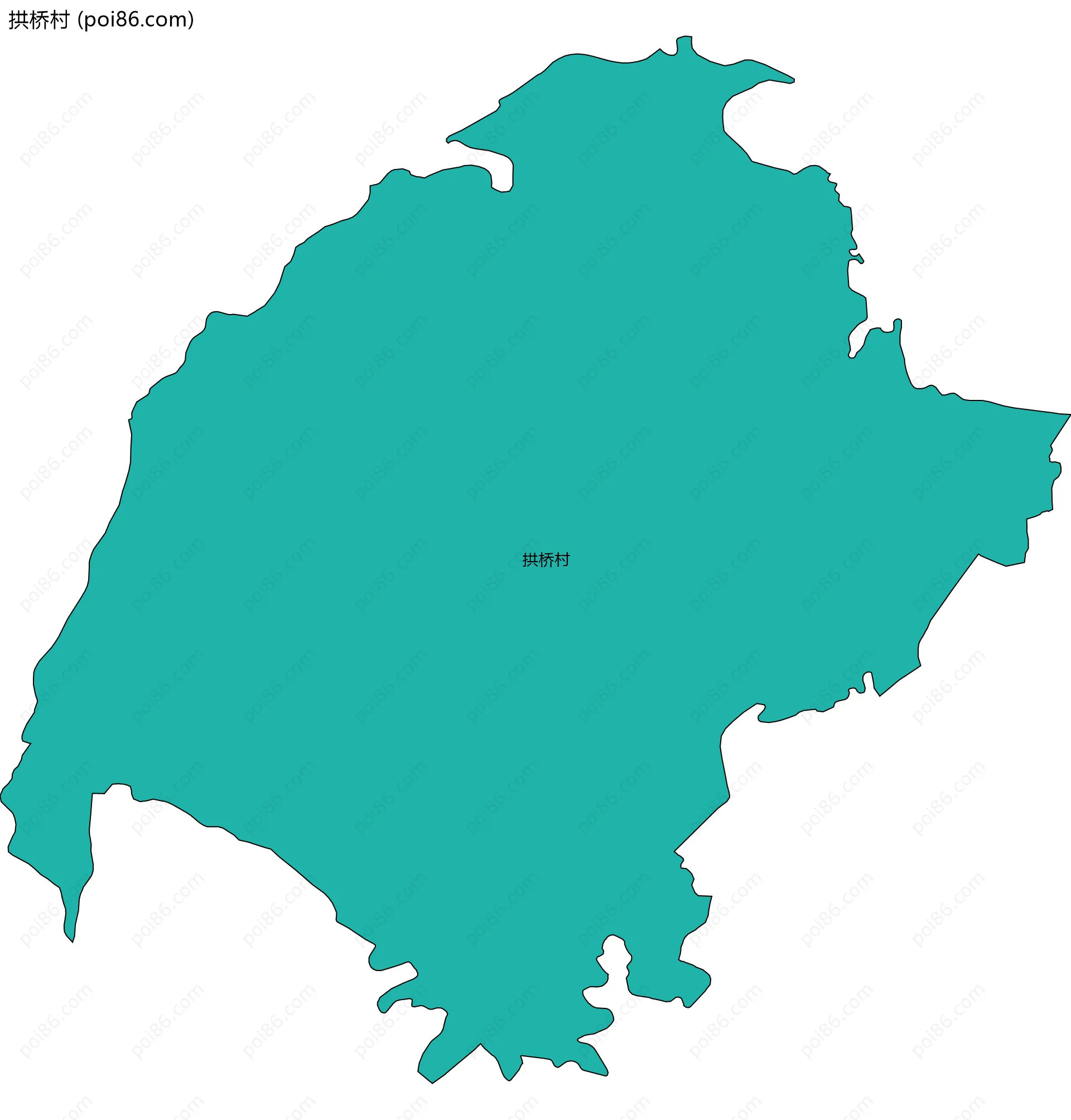 拱桥村边界地图