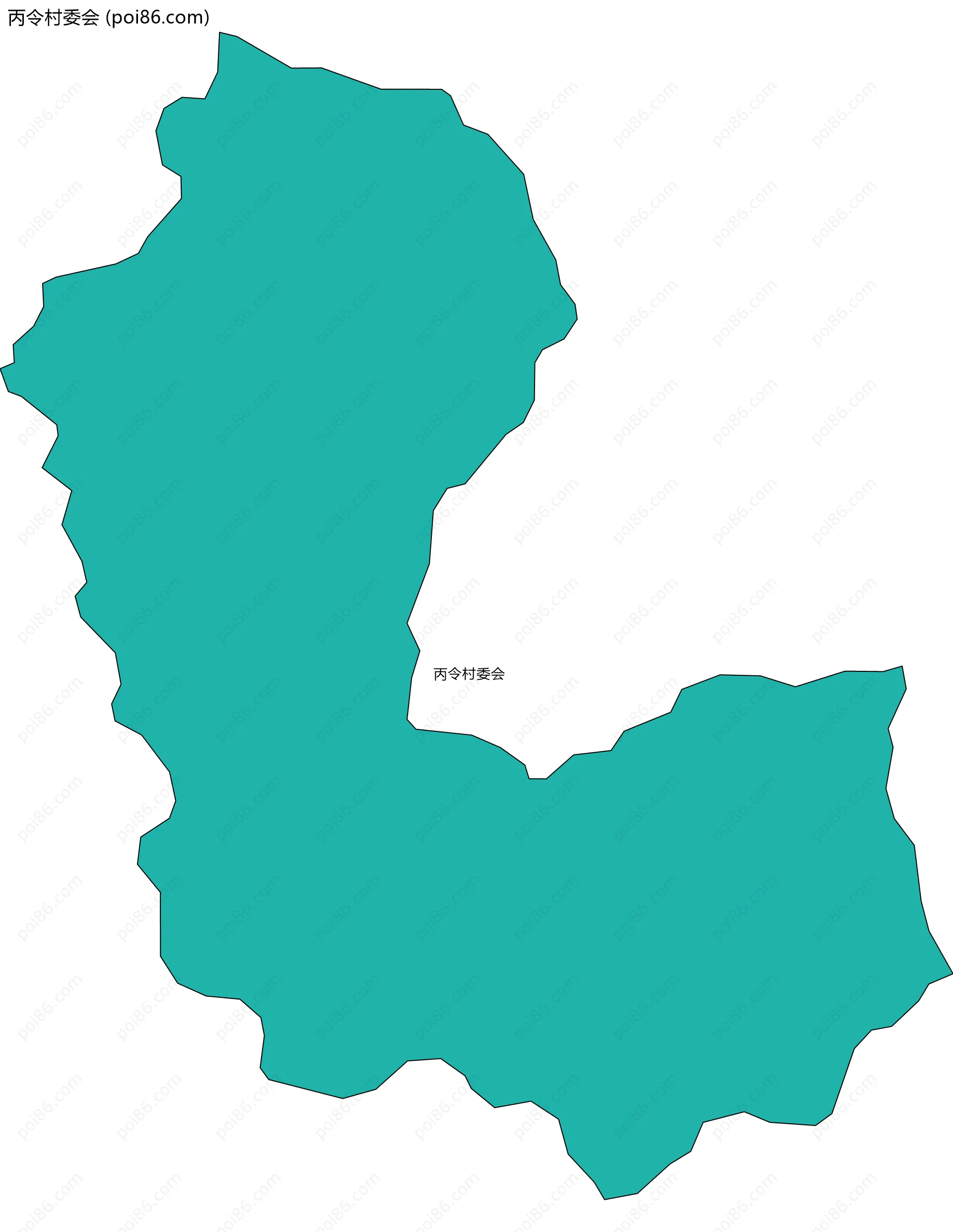 丙令村委会边界地图