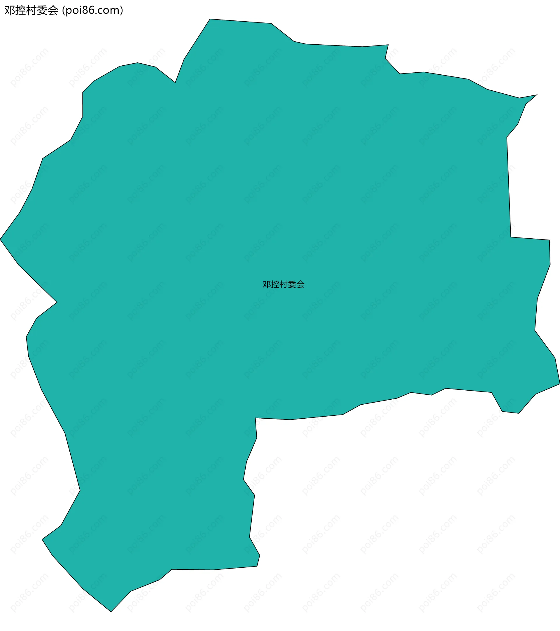邓控村委会边界地图