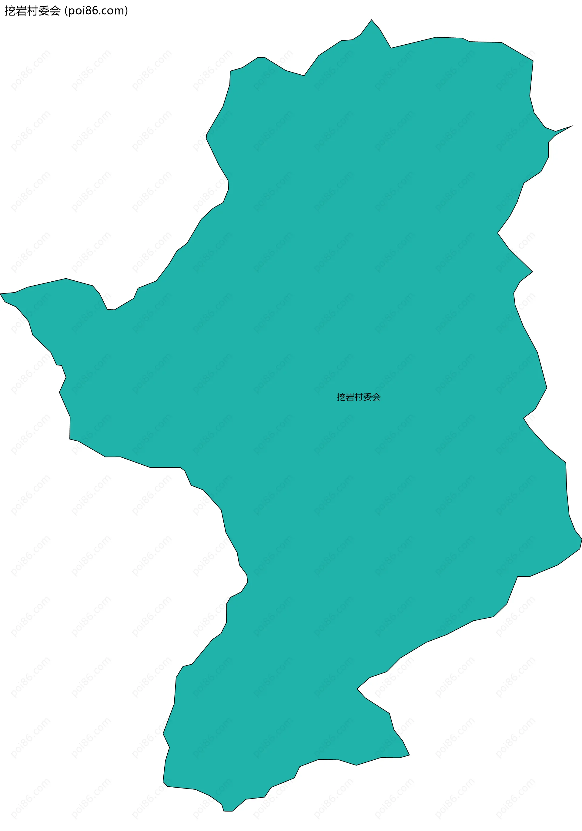 挖岩村委会边界地图