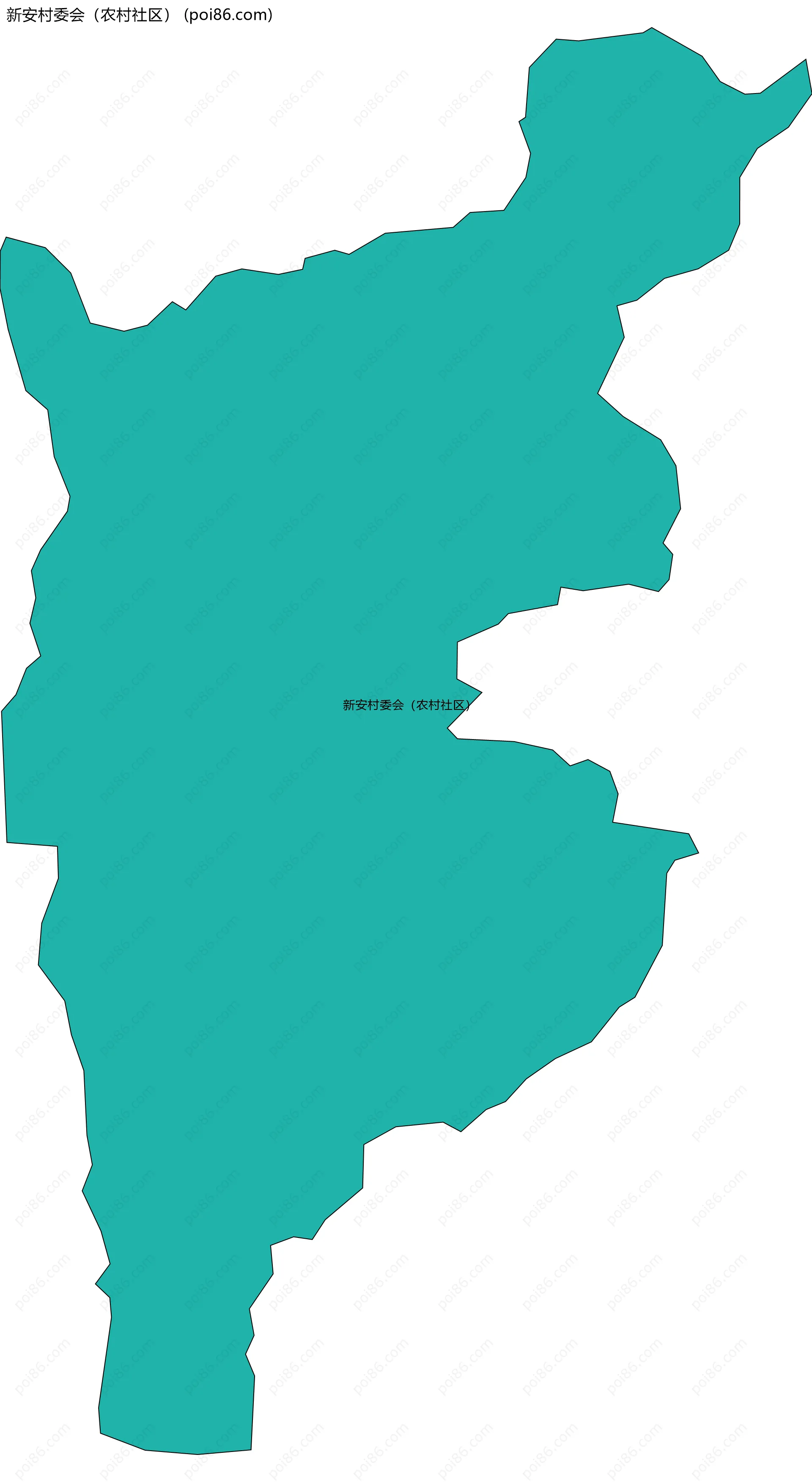 新安村委会（农村社区）边界地图