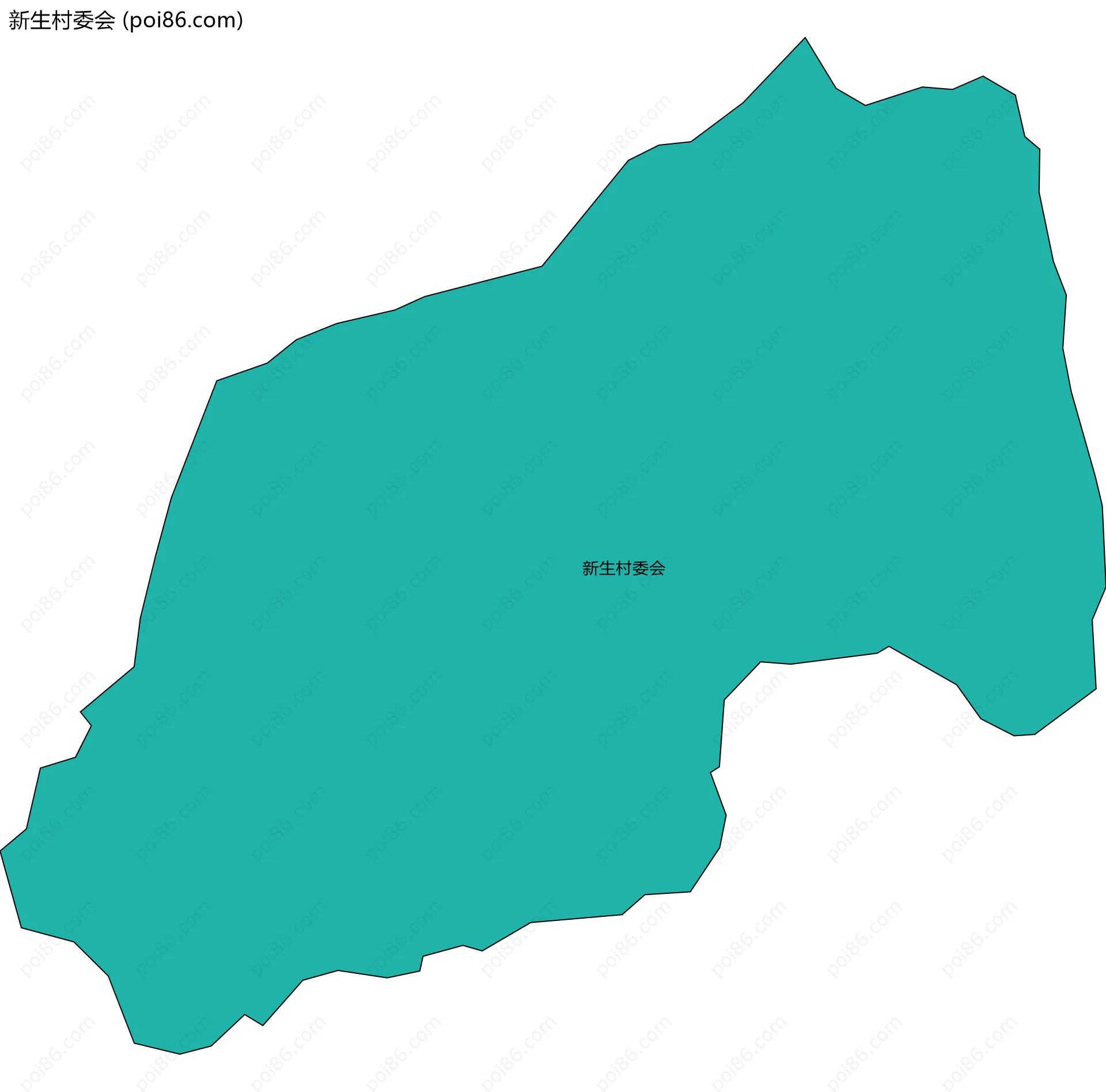 新生村委会边界地图