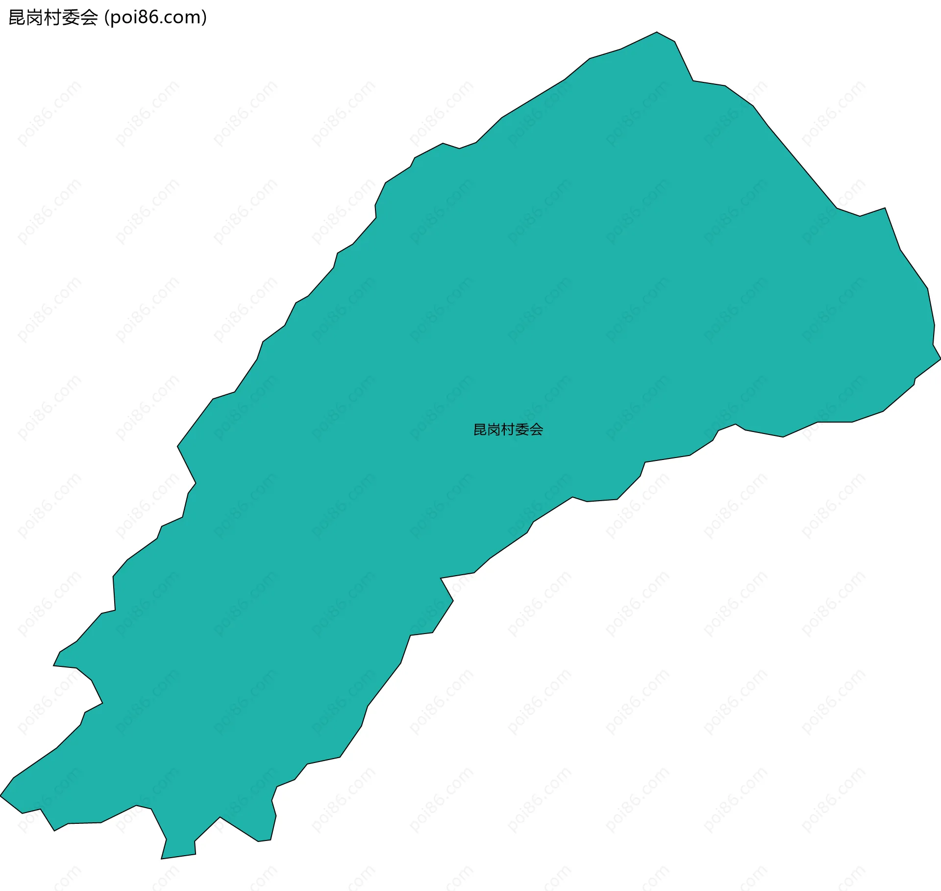 昆岗村委会边界地图