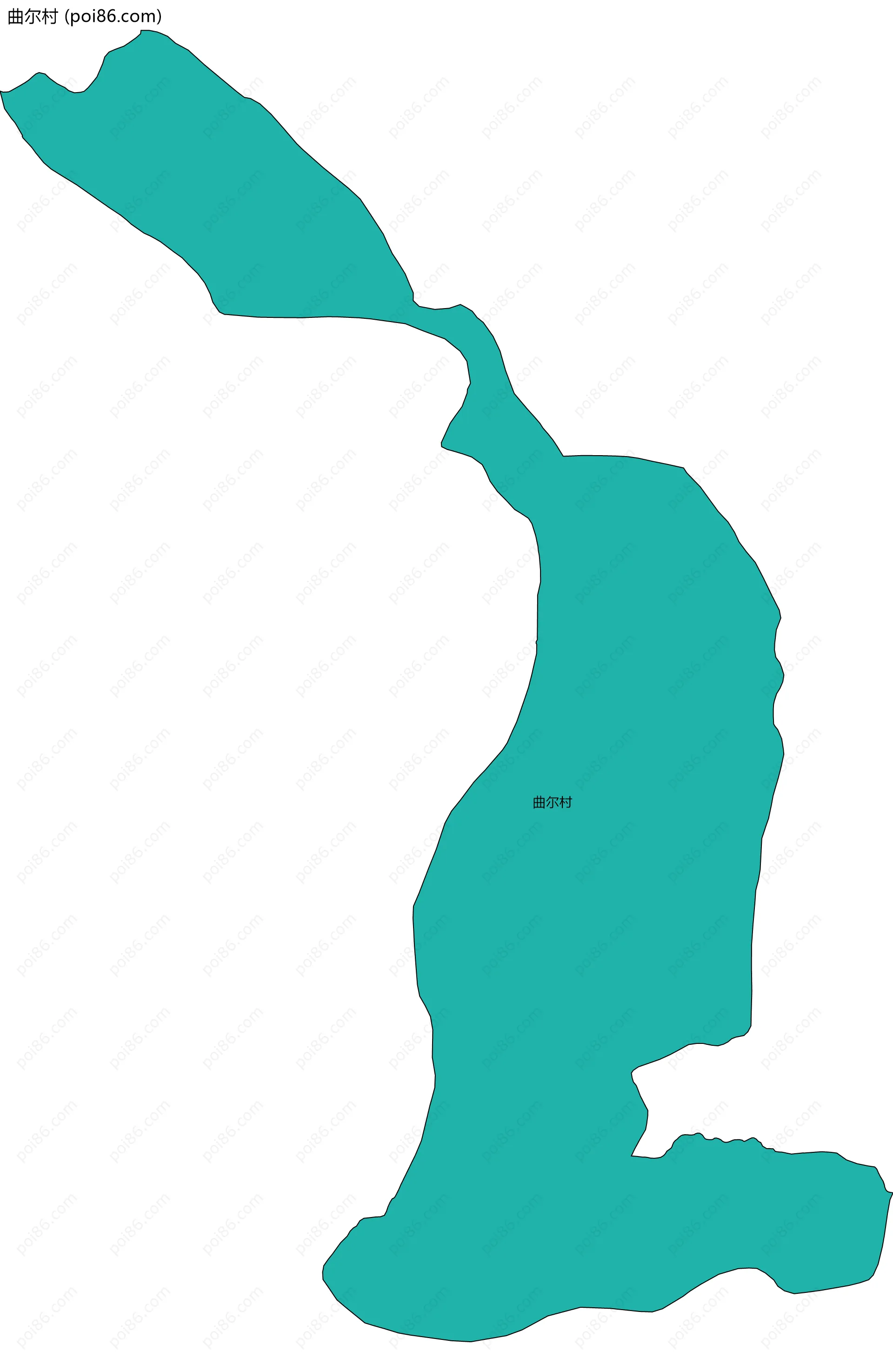 曲尔村边界地图