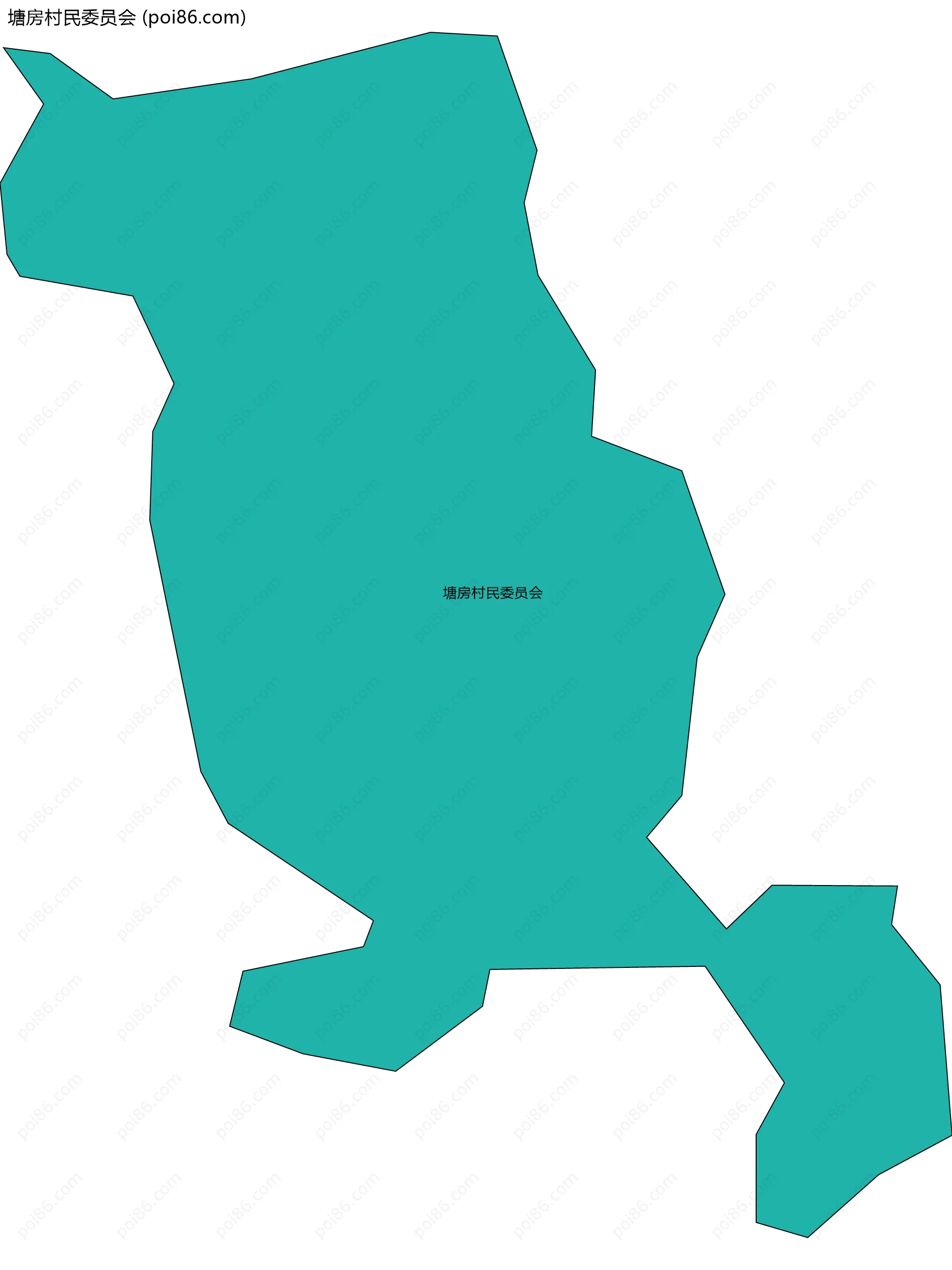 塘房村民委员会边界地图