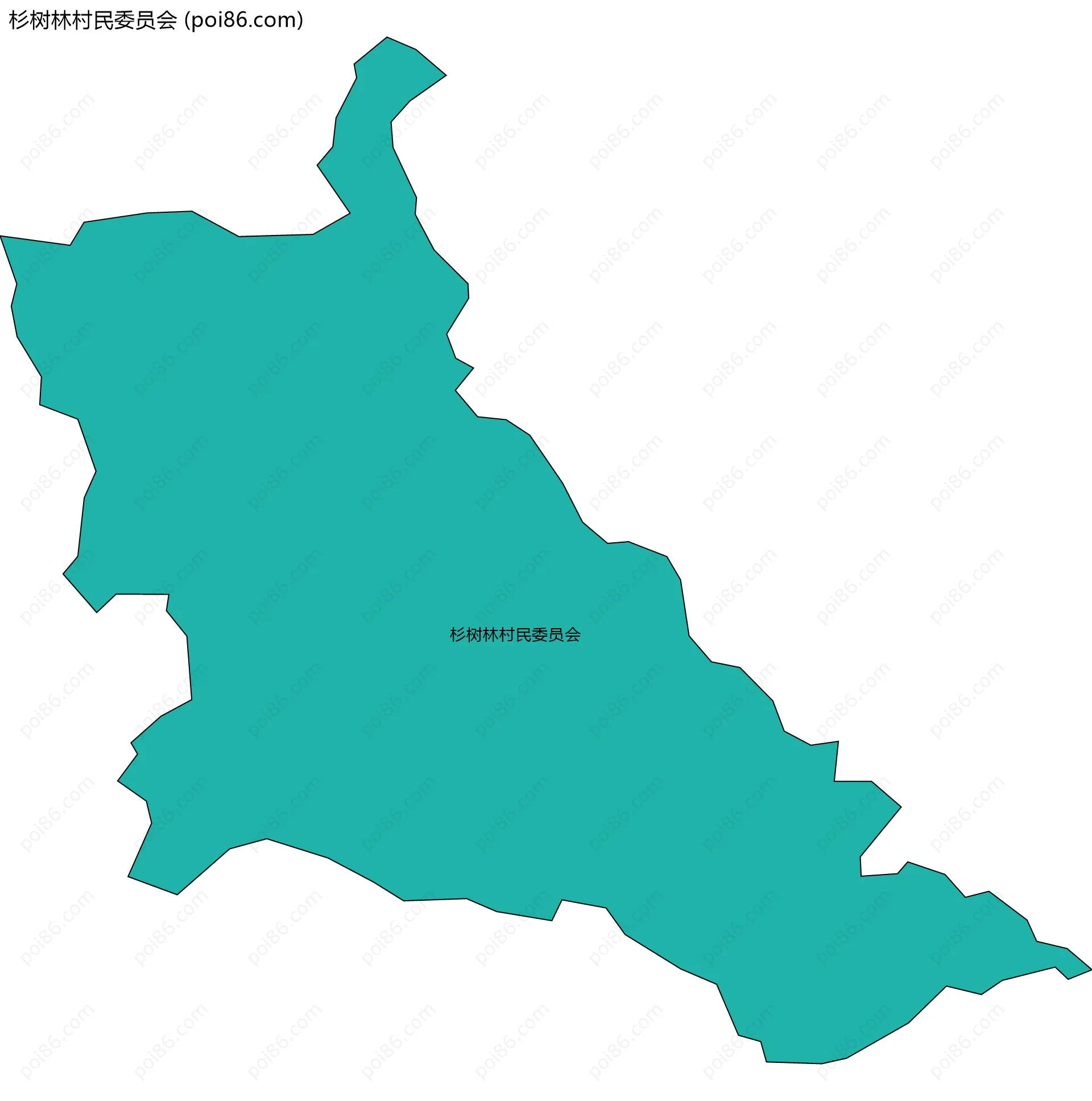 杉树林村民委员会边界地图