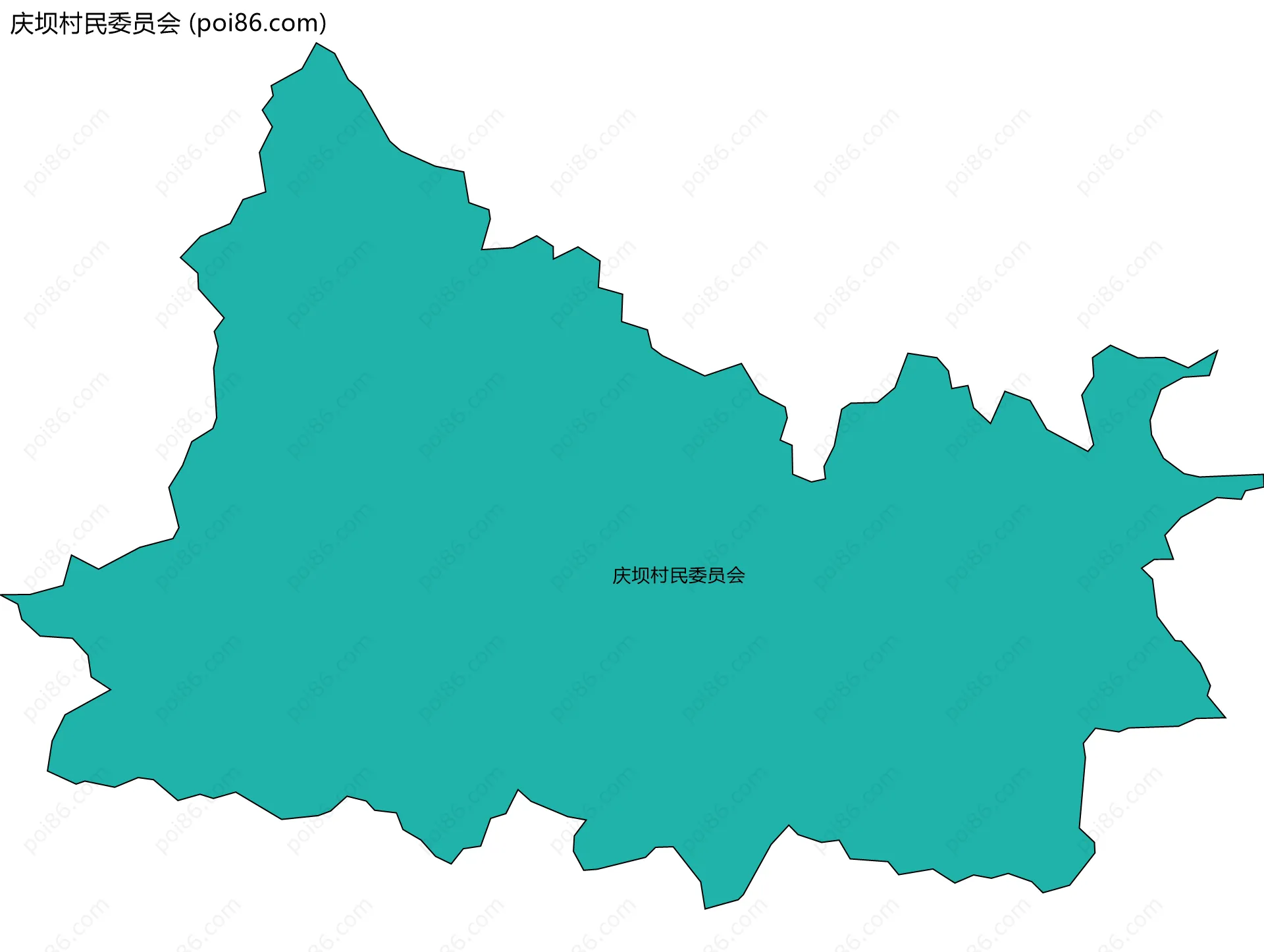 庆坝村民委员会边界地图