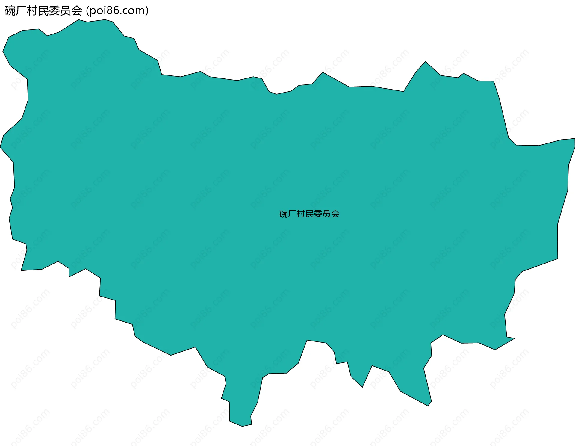 碗厂村民委员会边界地图