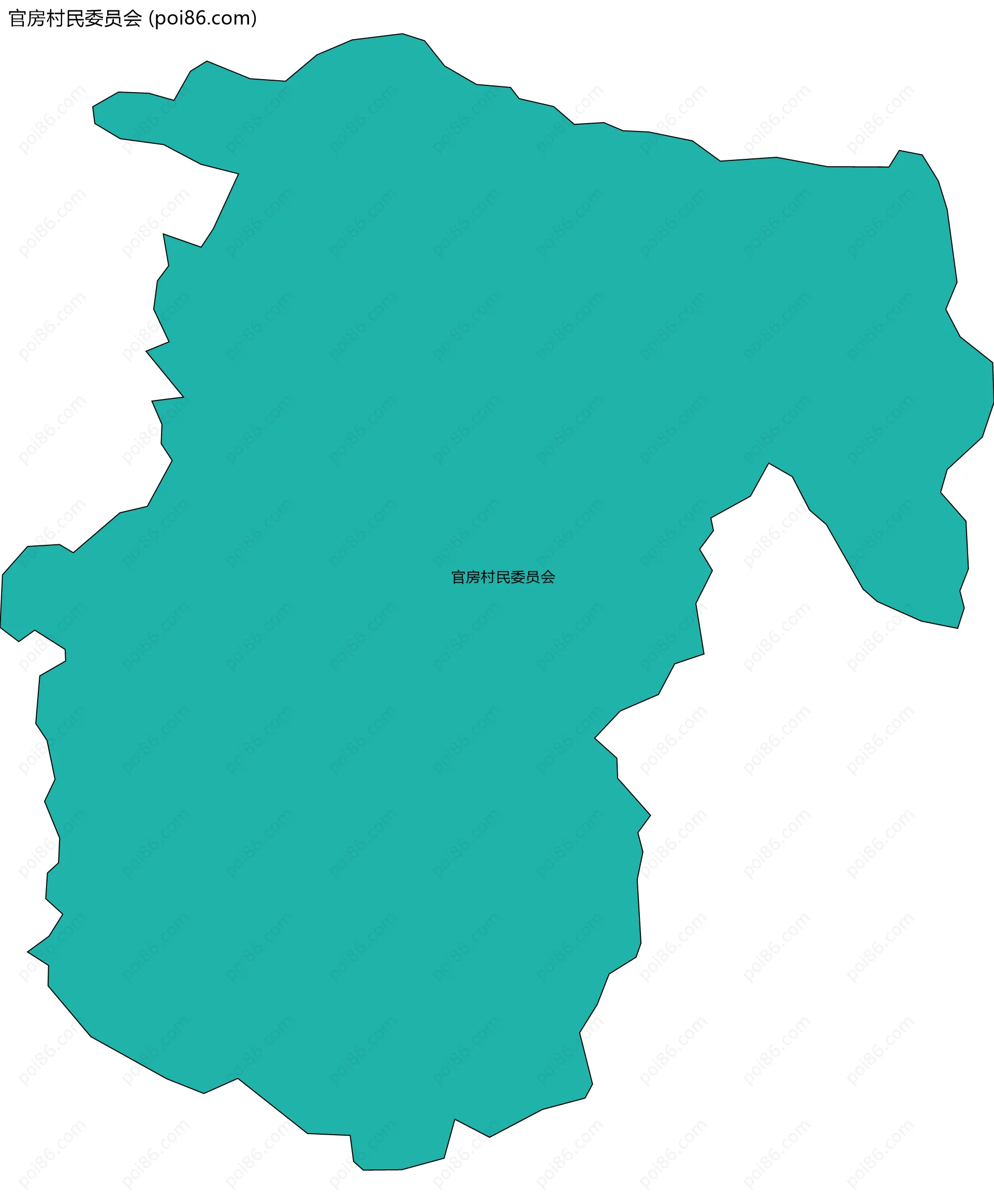 官房村民委员会边界地图