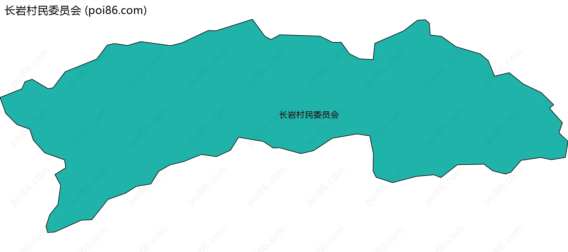 长岩村民委员会边界地图