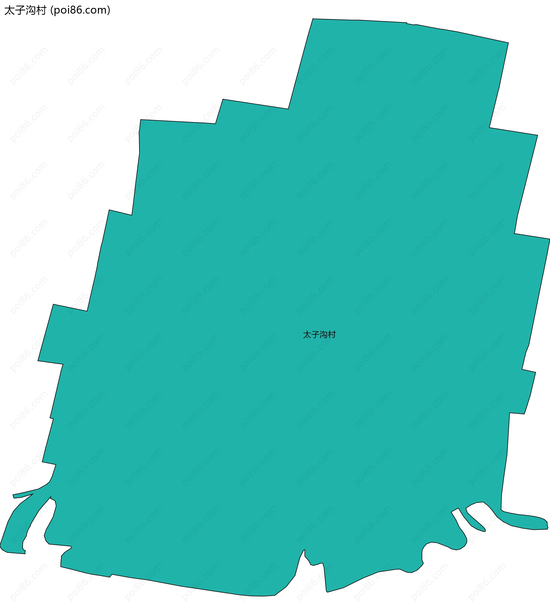 太子沟村边界地图