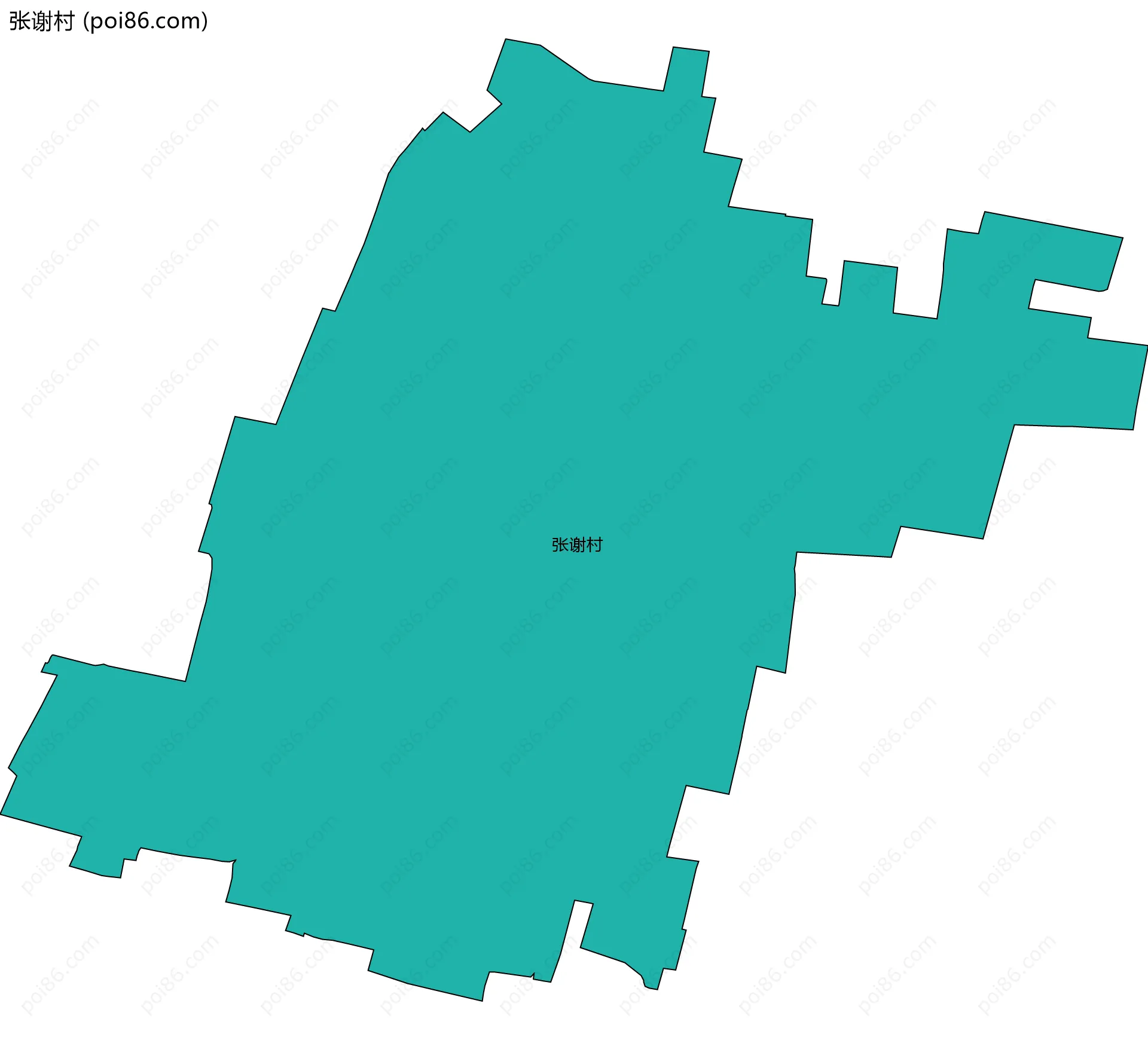 张谢村边界地图