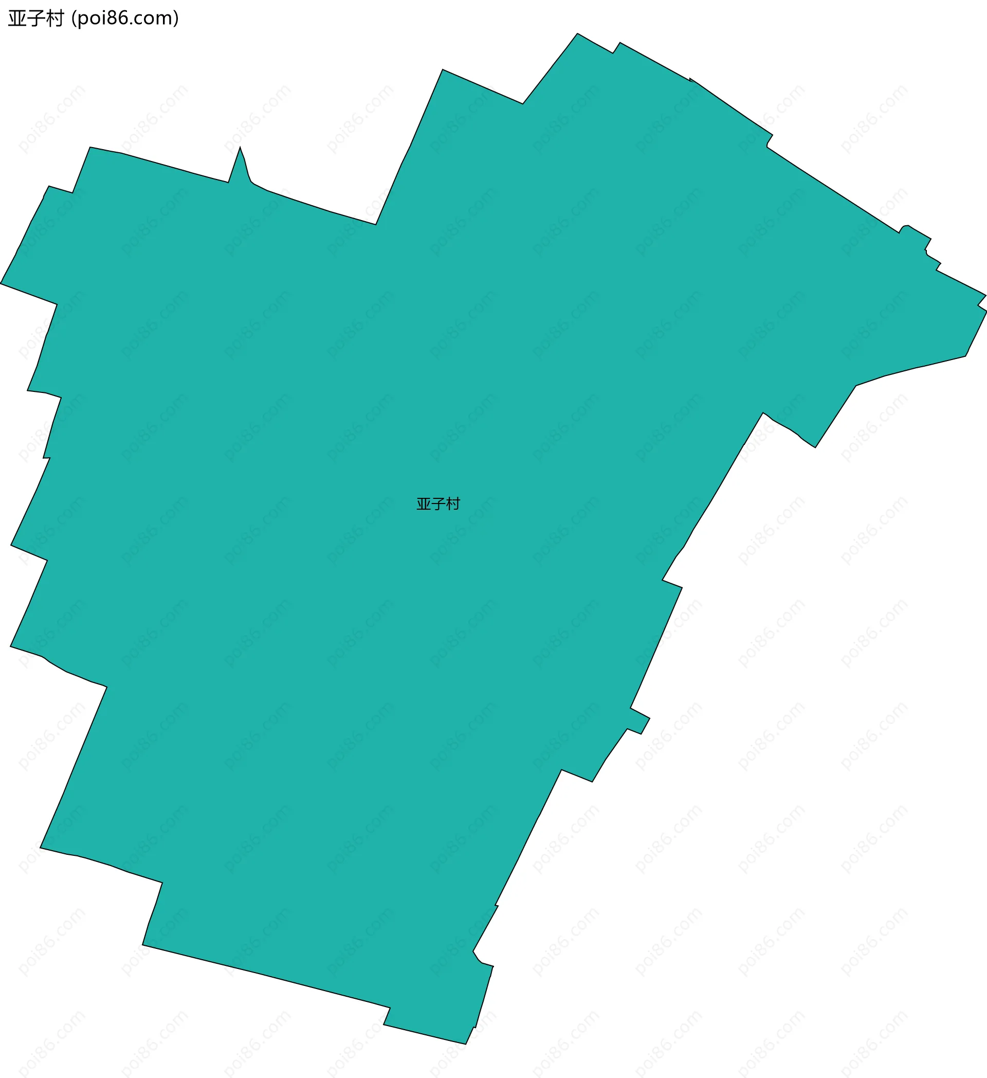 亚子村边界地图