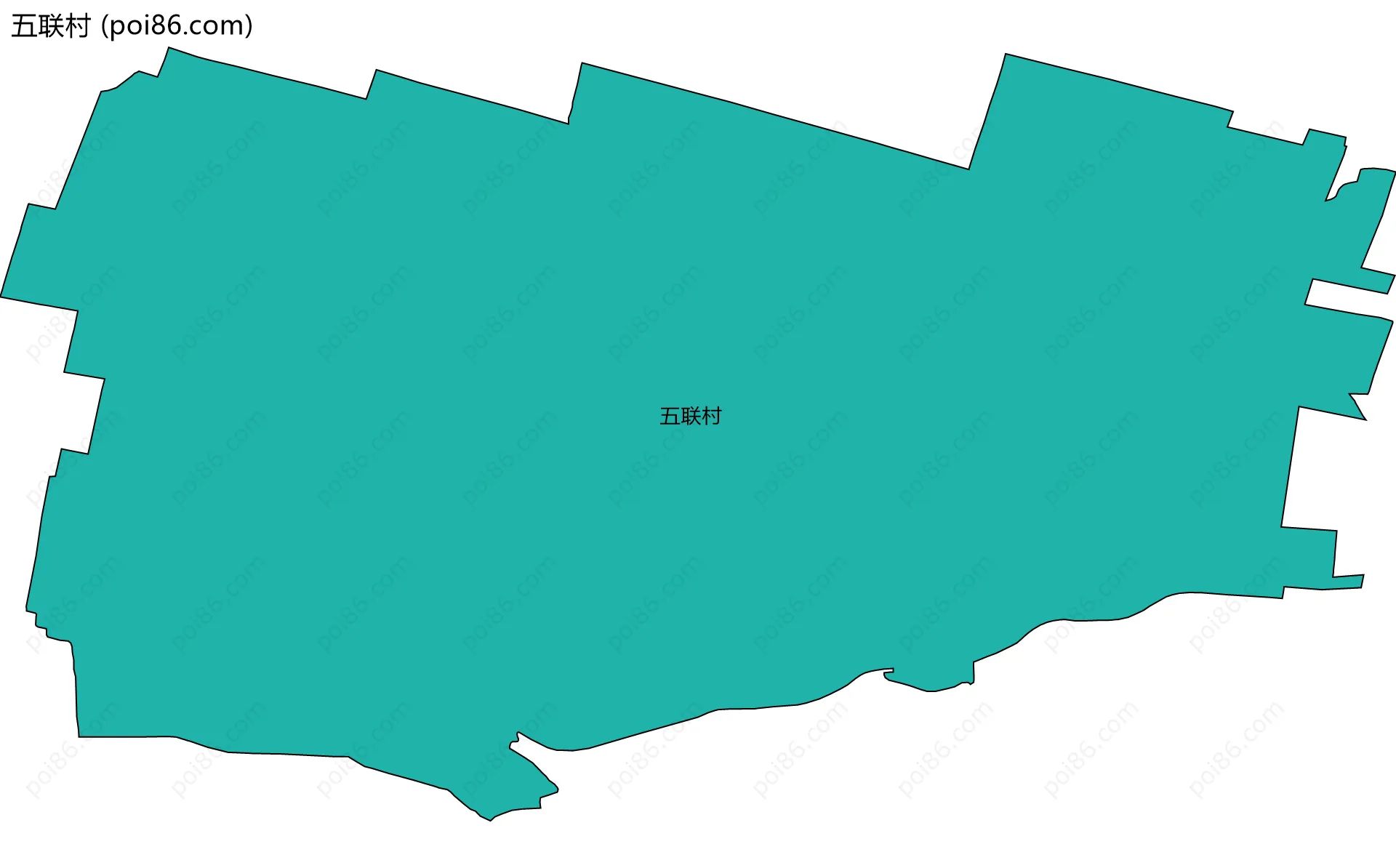 五联村边界地图