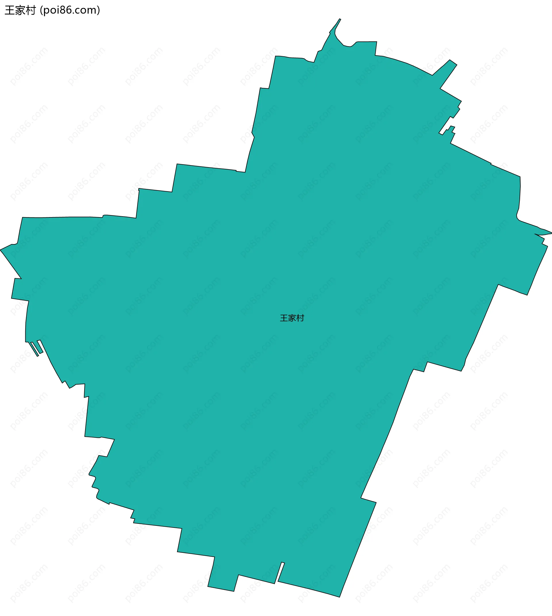 王家村边界地图