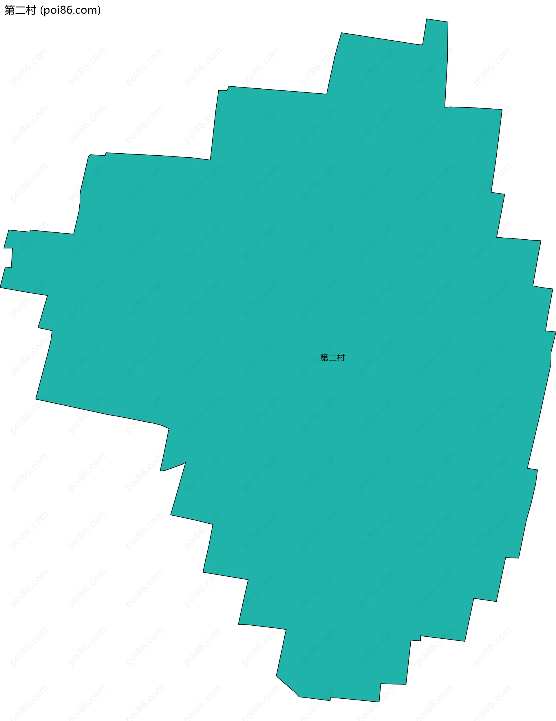 第二村边界地图