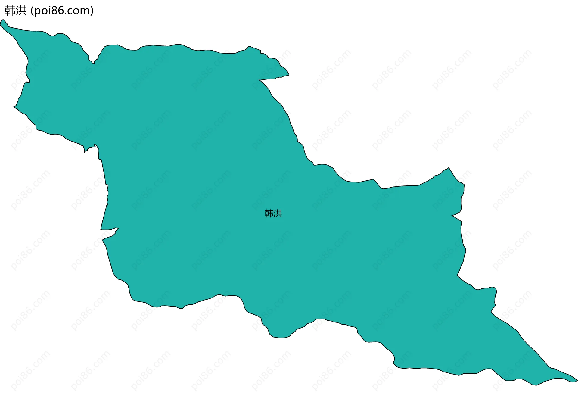 韩洪边界地图