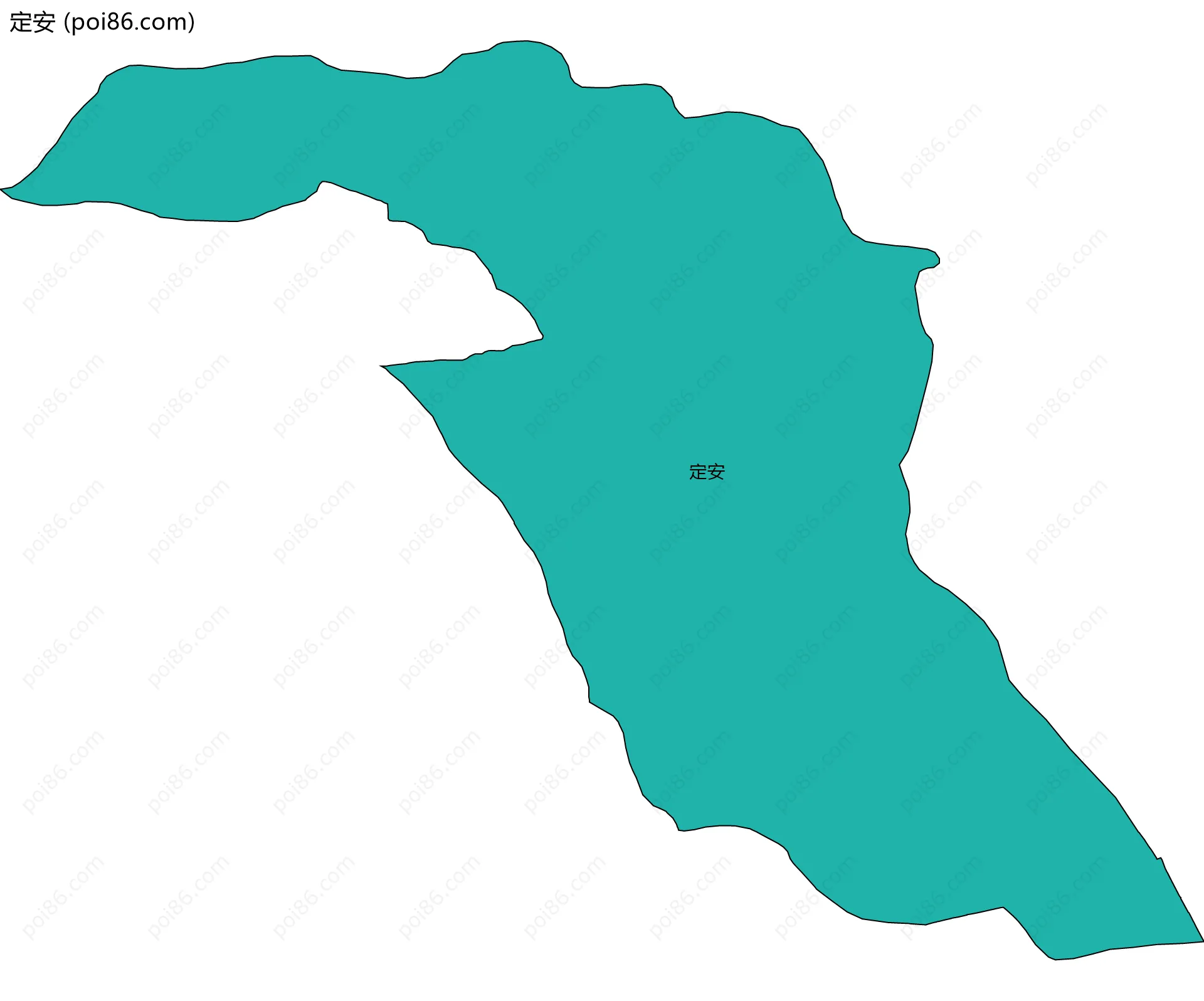 定安边界地图