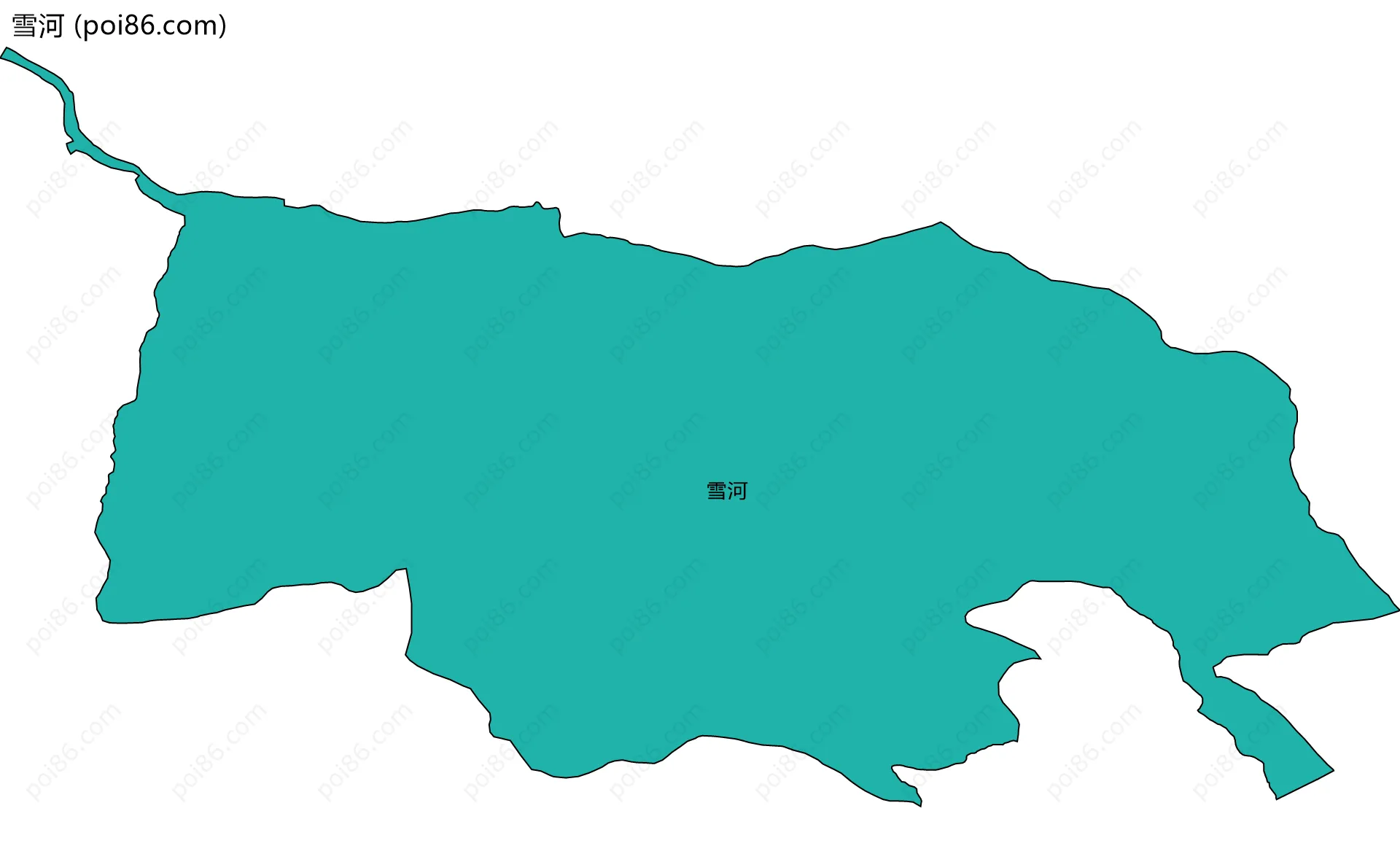 雪河边界地图