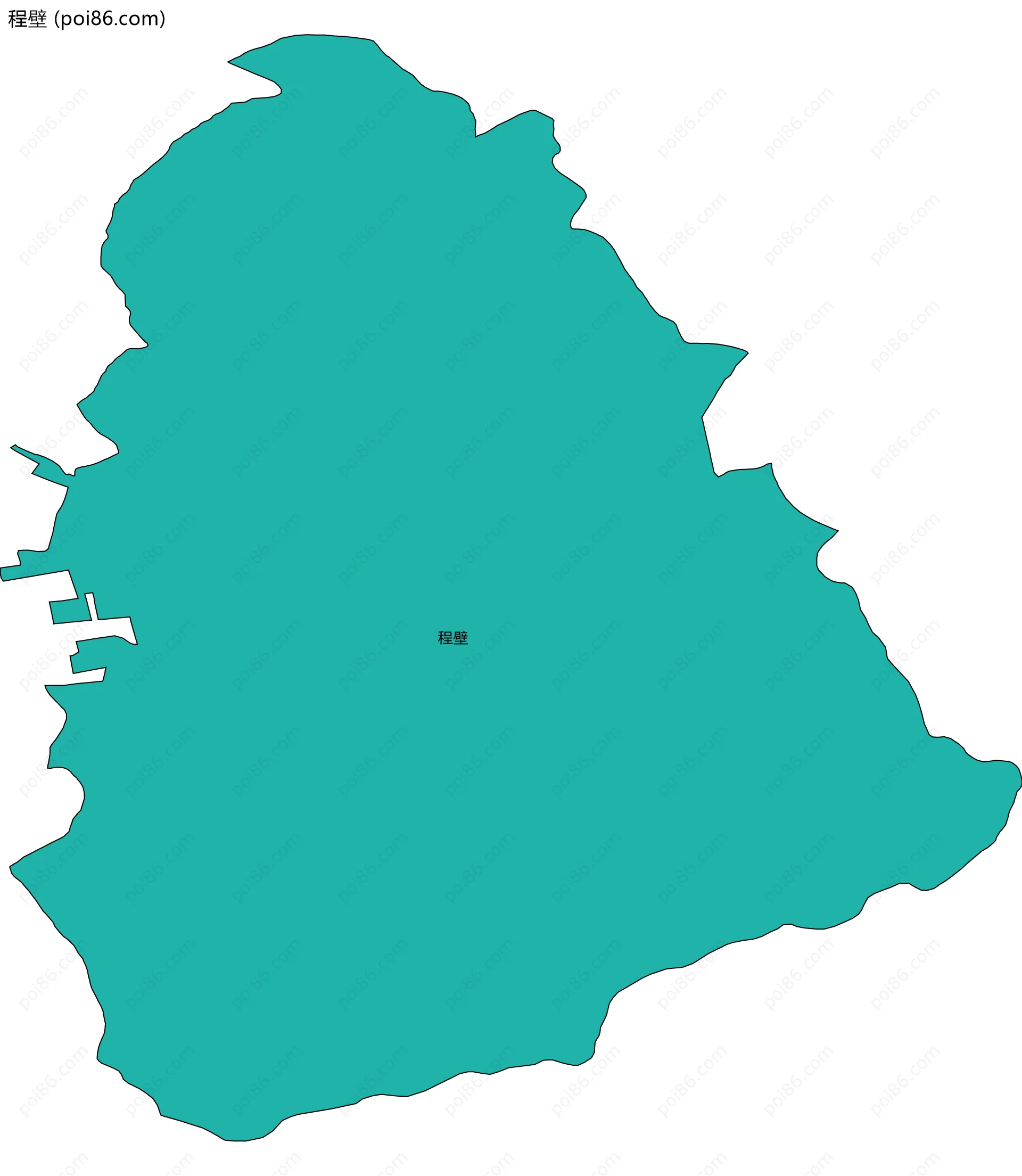 程壁边界地图