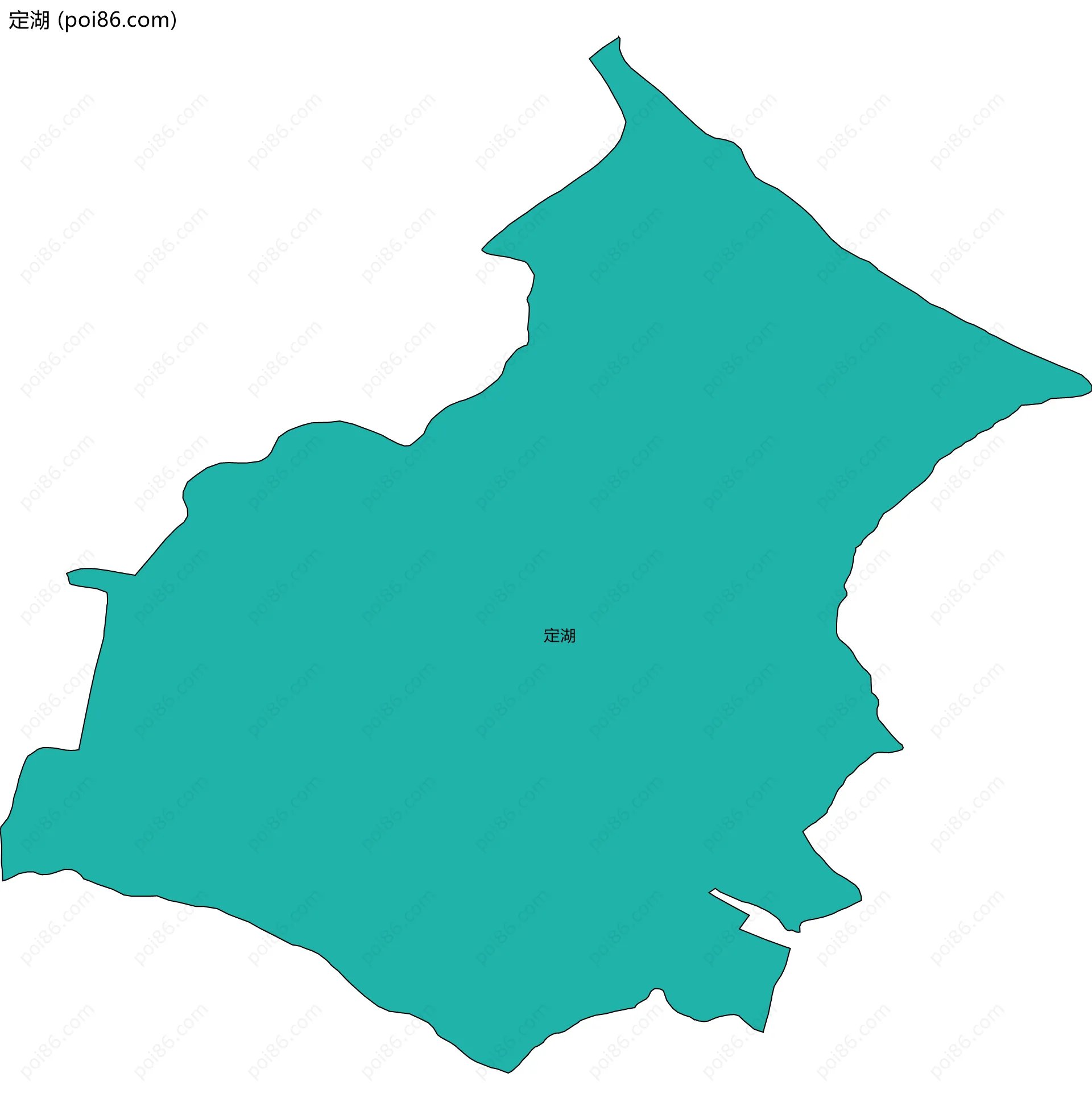 定湖边界地图