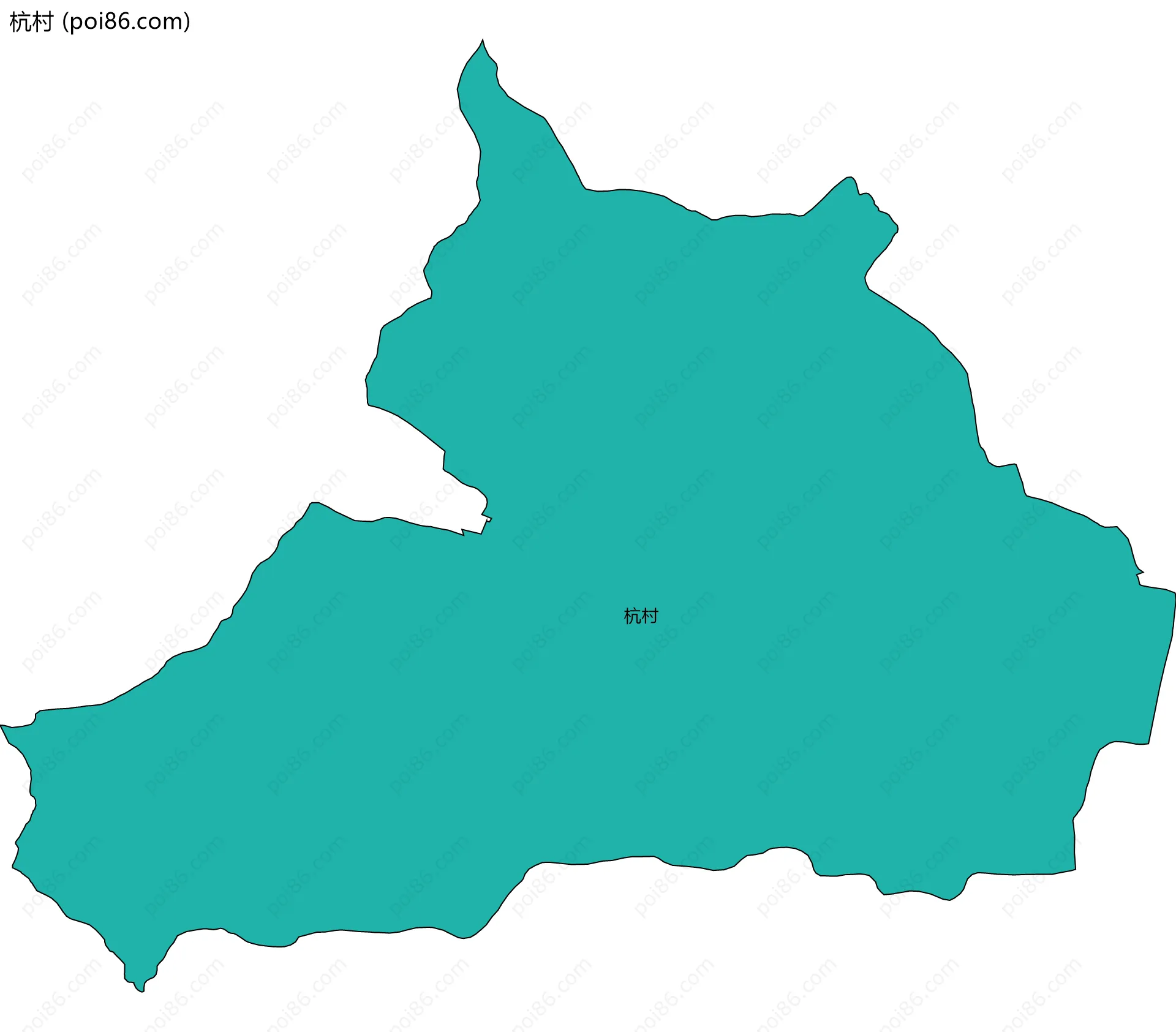 杭村边界地图