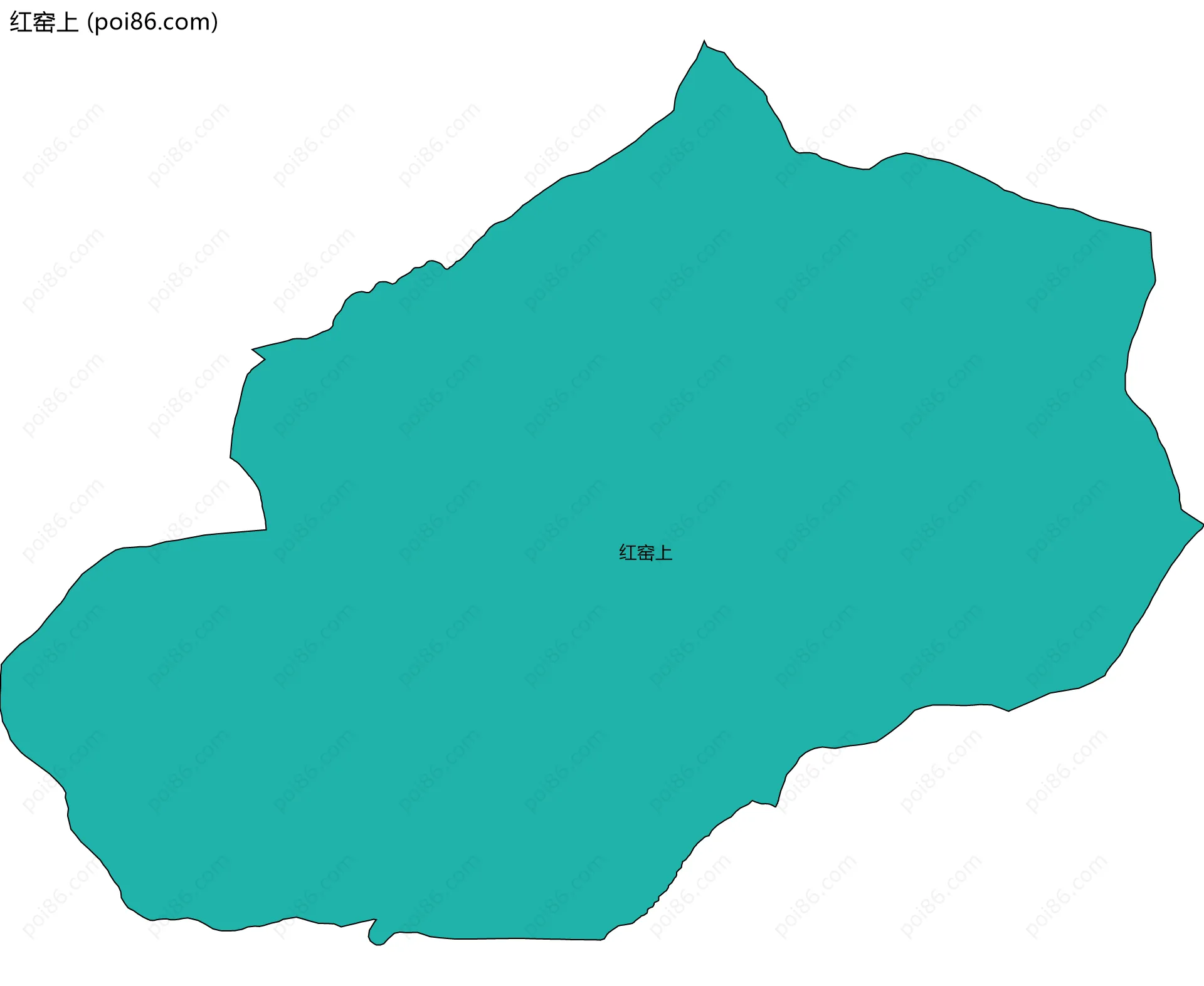 红窑上边界地图