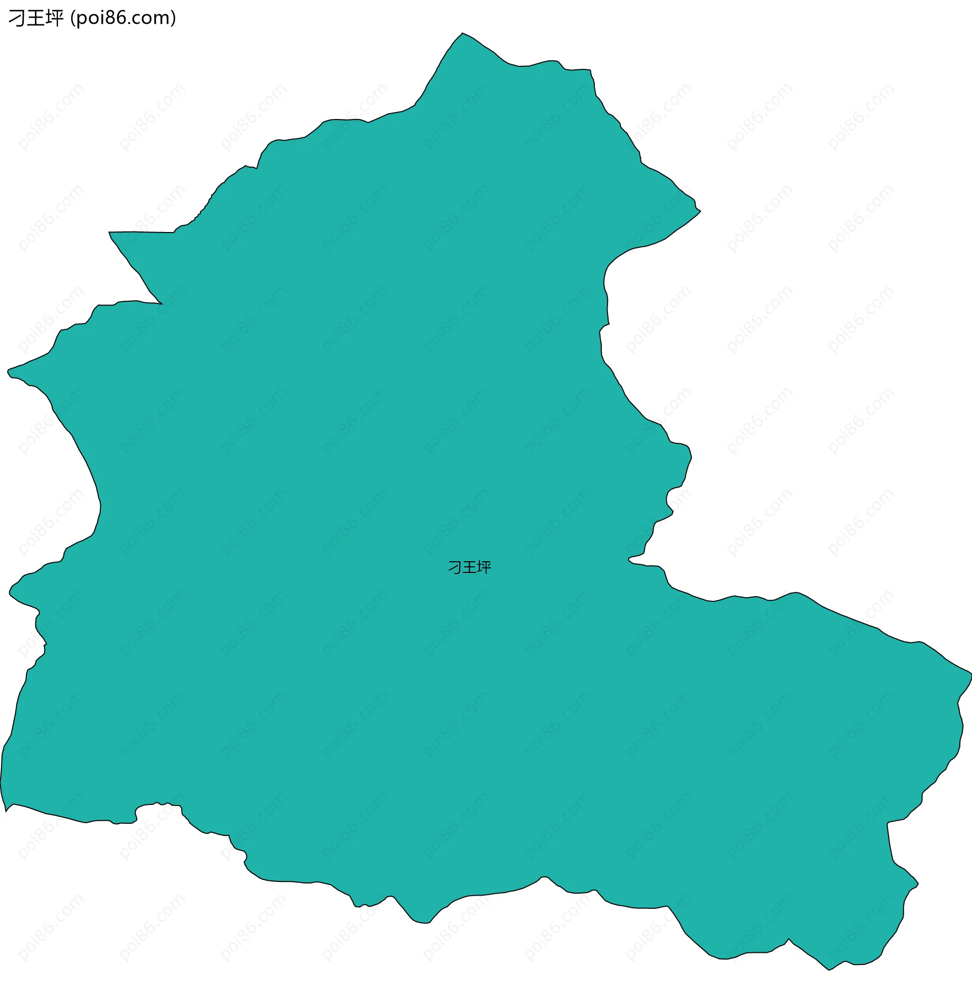 刁王坪边界地图