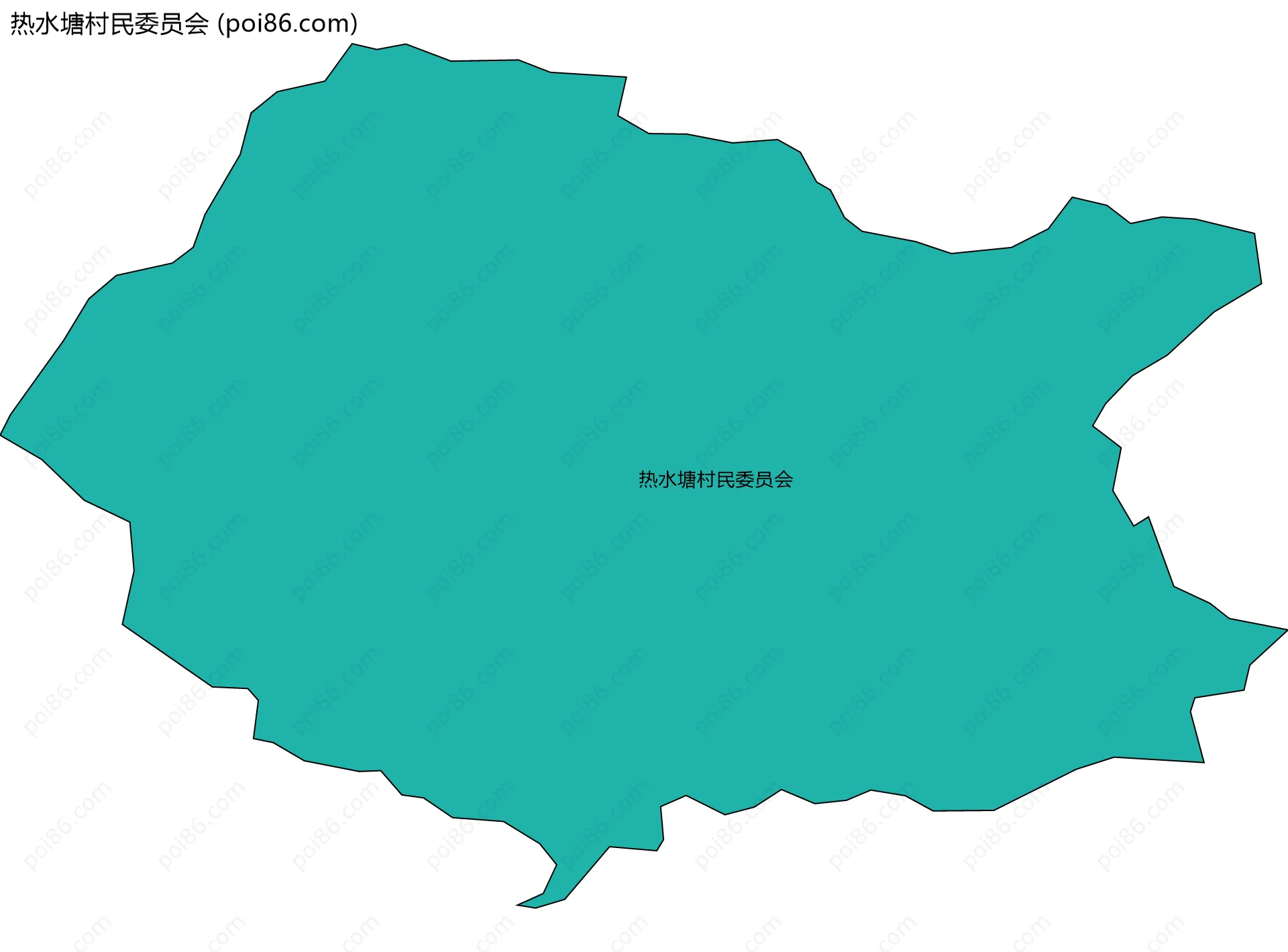 热水塘村民委员会边界地图