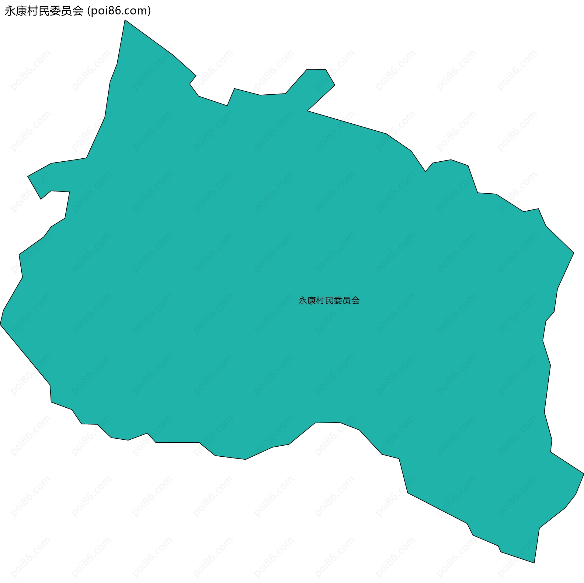 永康村民委员会边界地图